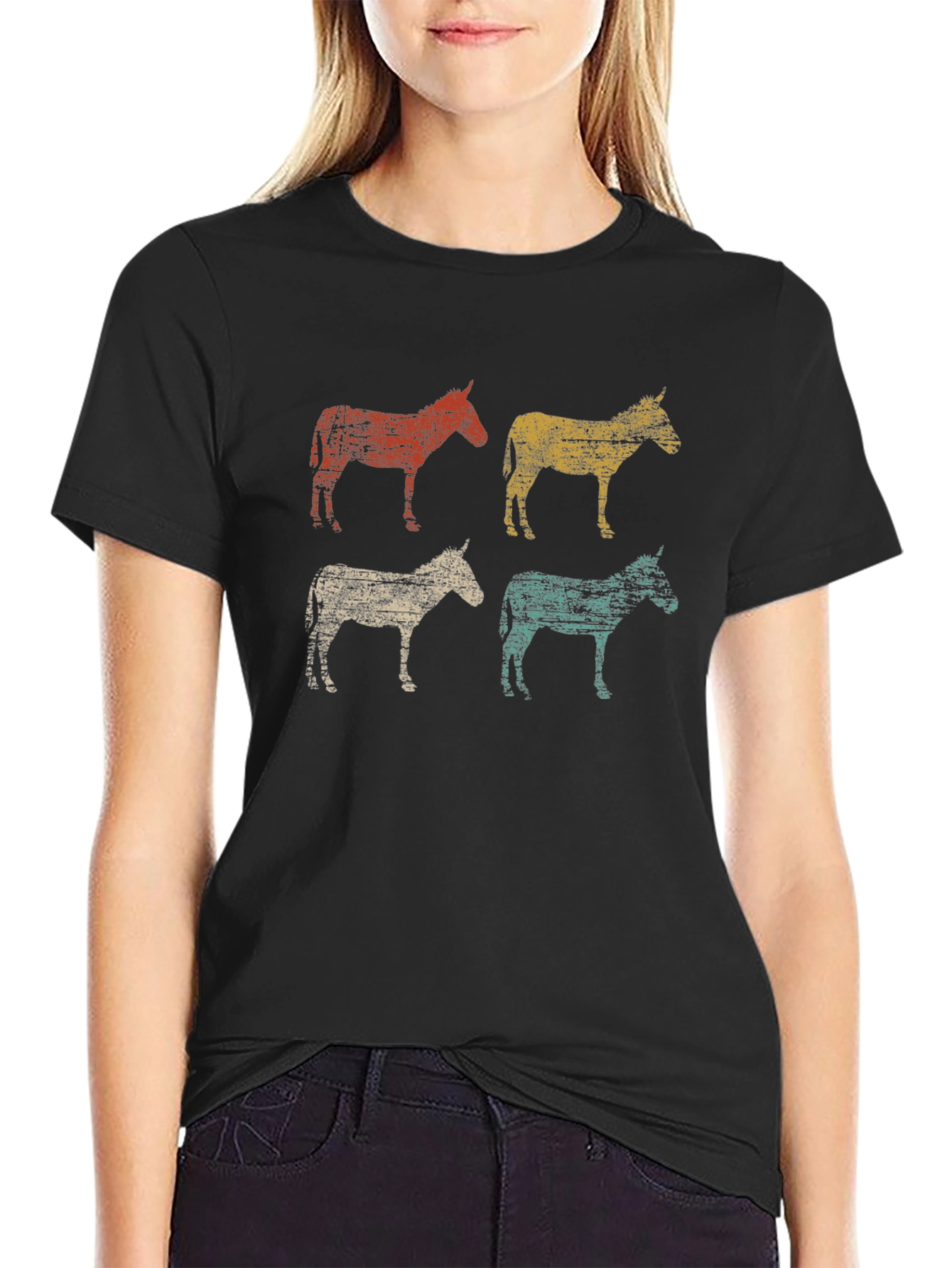 Retro Donkey Graphic T-Shirt