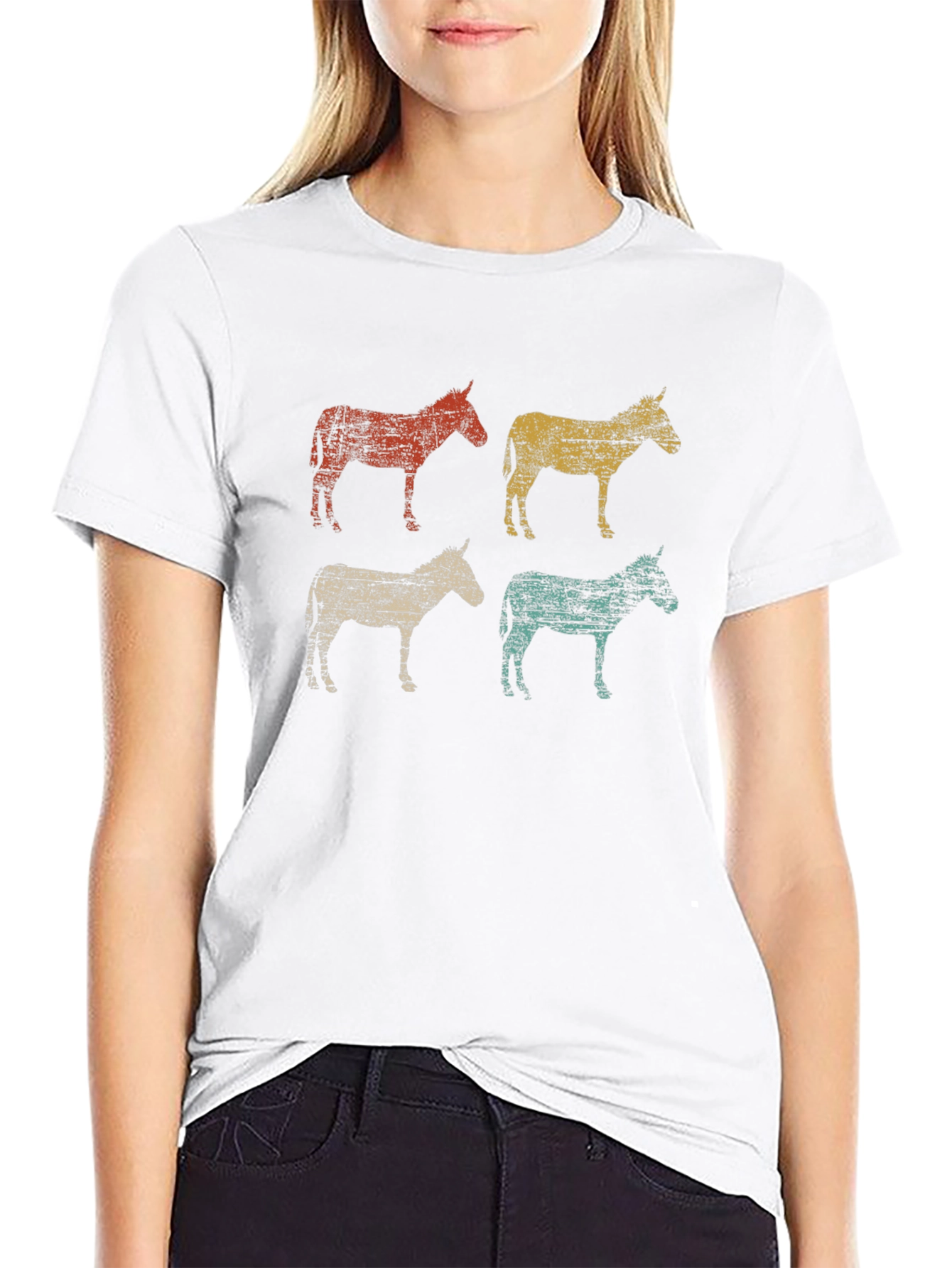 Retro Donkey Graphic T-Shirt