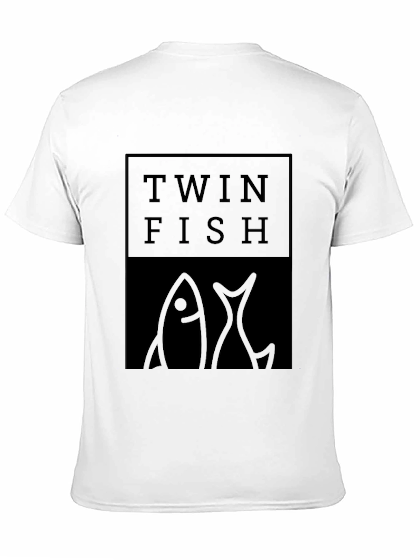 Twin Fish Graphic Black T-Shirt