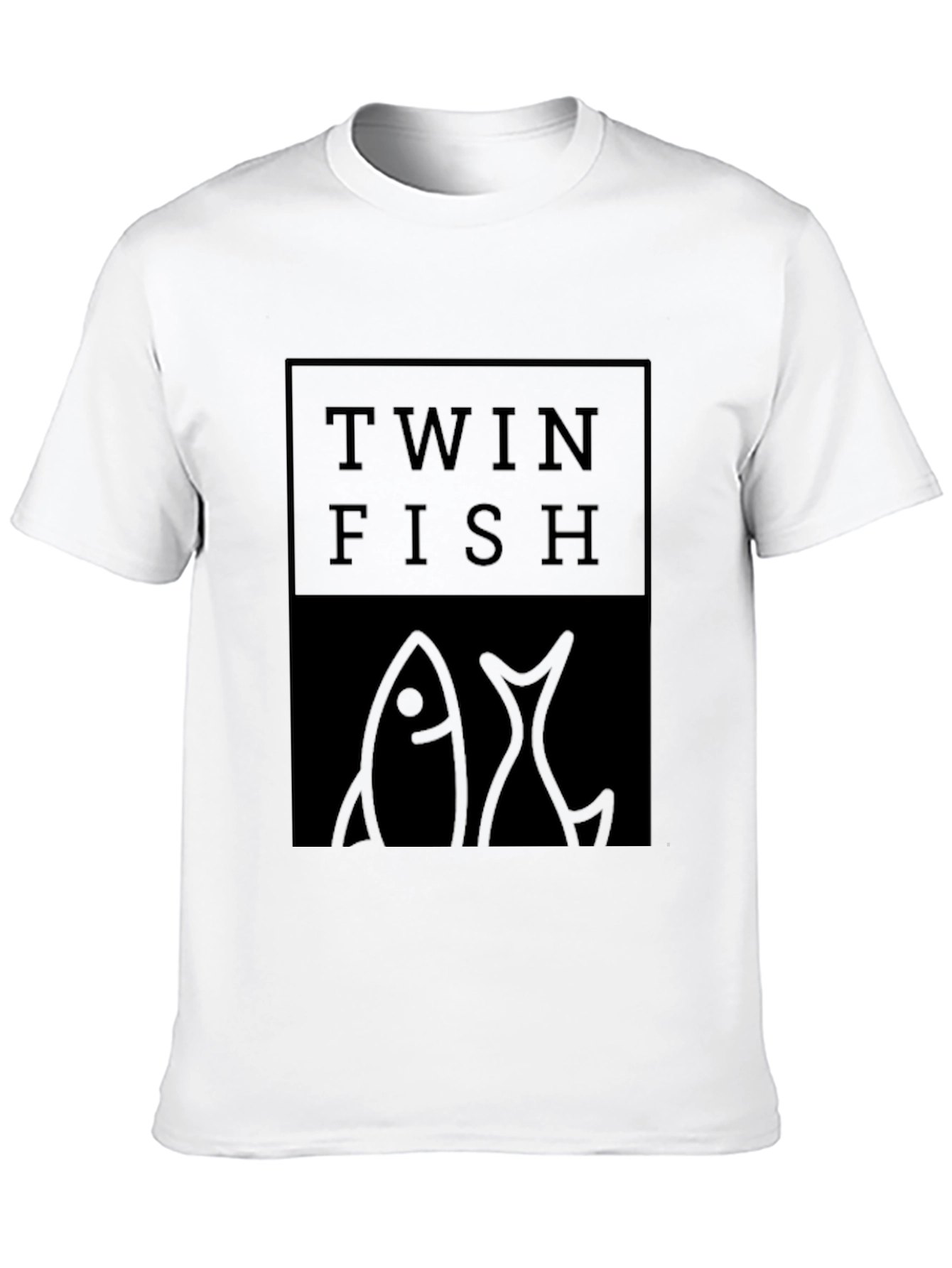 Twin Fish Graphic Black T-Shirt