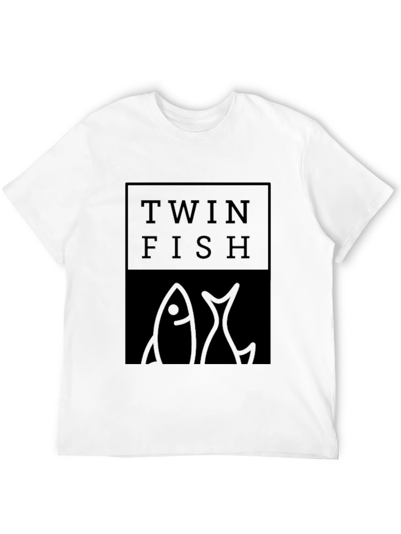 Twin Fish Graphic Black T-Shirt
