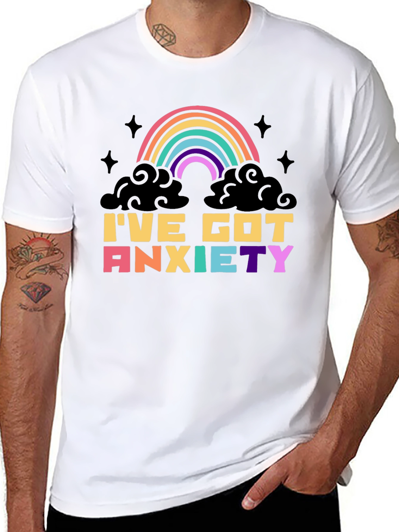 Anxiety Rainbow Graphic Tee