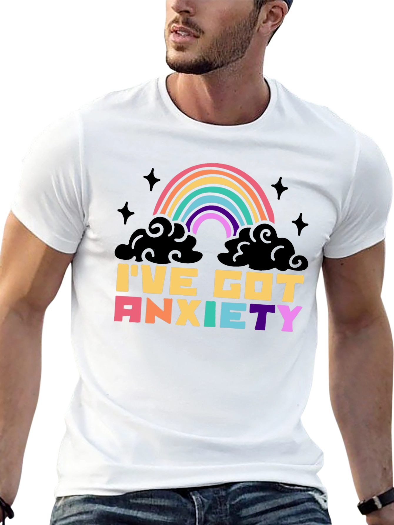 Anxiety Rainbow Graphic Tee