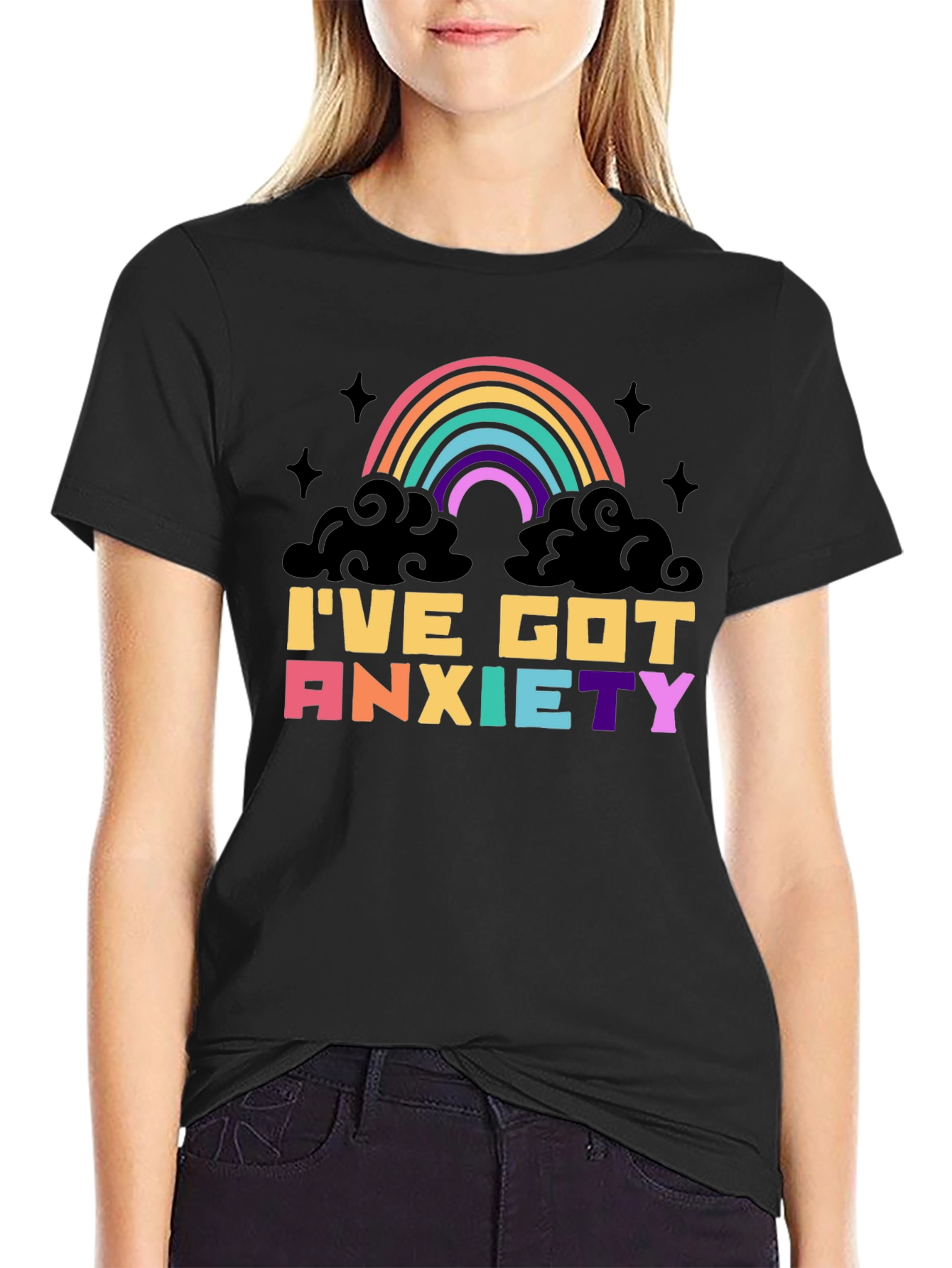 Anxiety Rainbow Graphic Tee