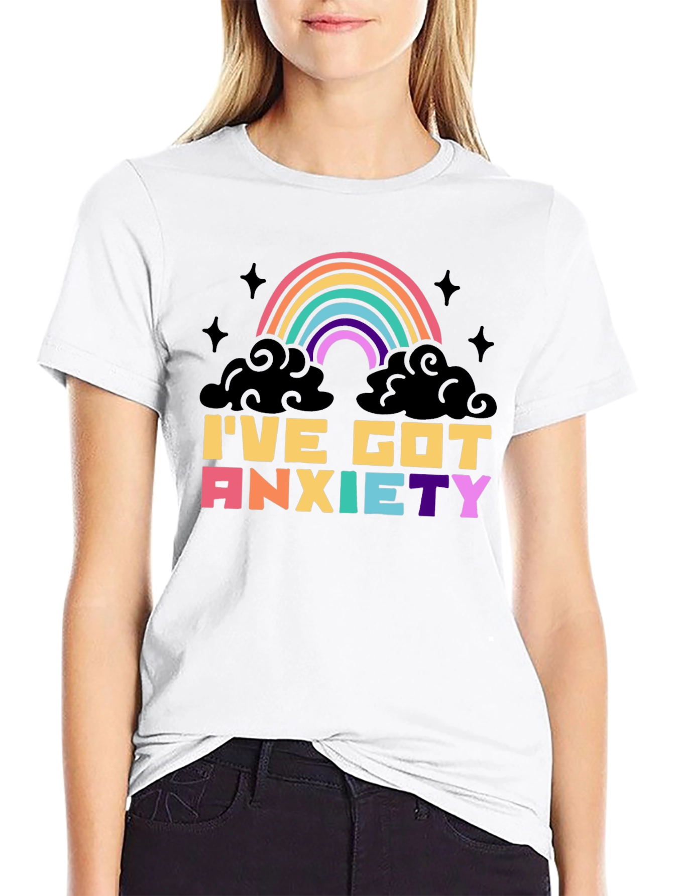 Anxiety Rainbow Graphic Tee