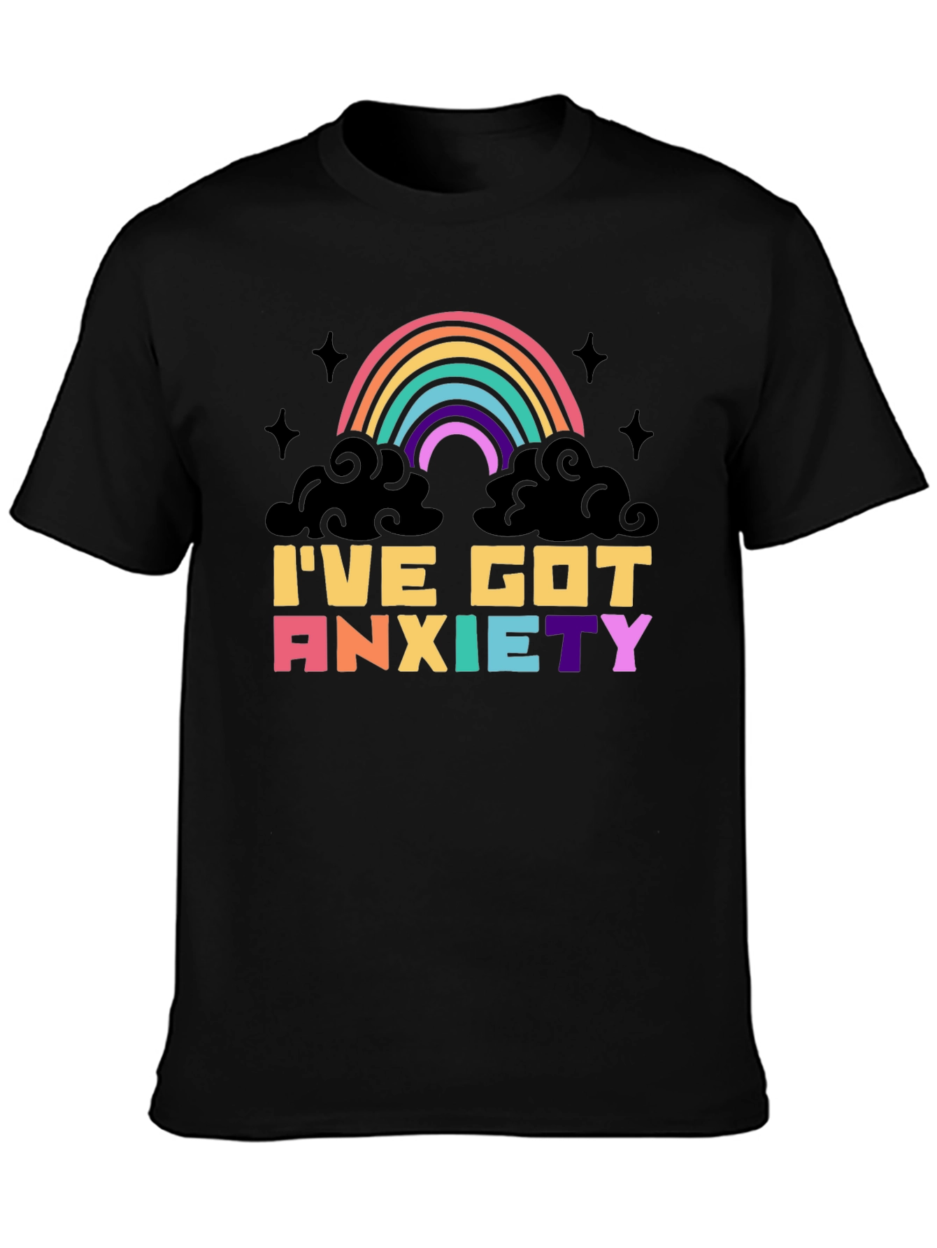 Anxiety Rainbow Graphic Tee