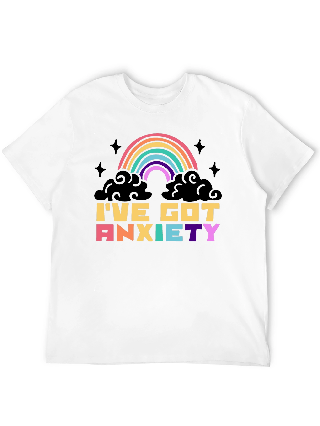 Anxiety Rainbow Graphic Tee