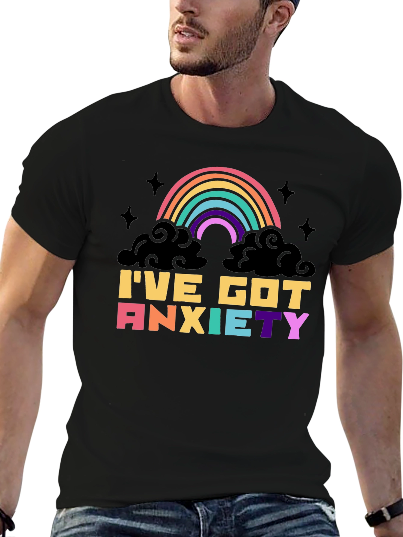 Anxiety Rainbow Graphic Tee