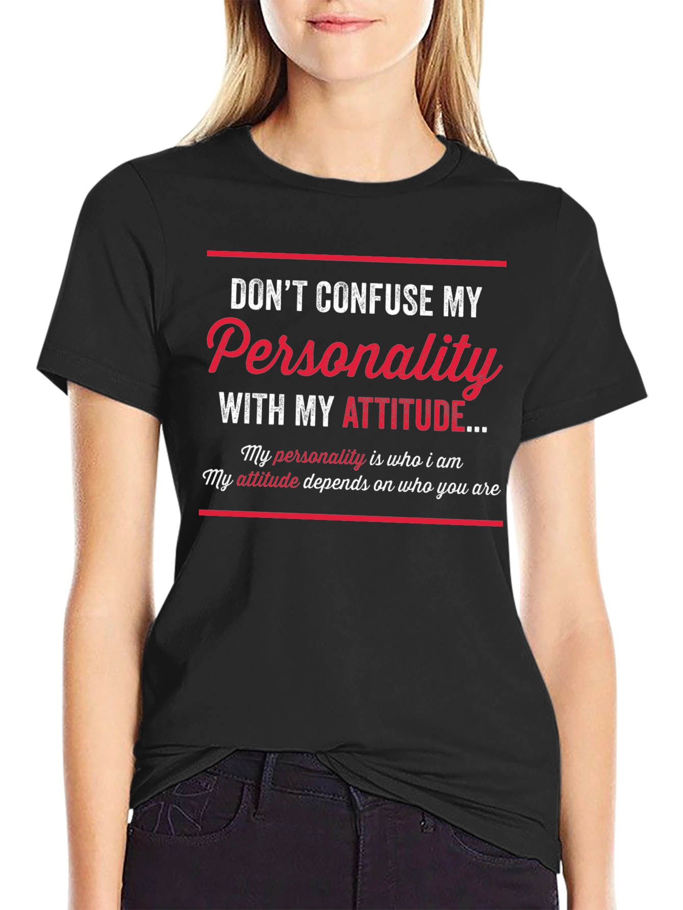 Sarcastic Graphic Tee: Dont Confuse My Personality!
