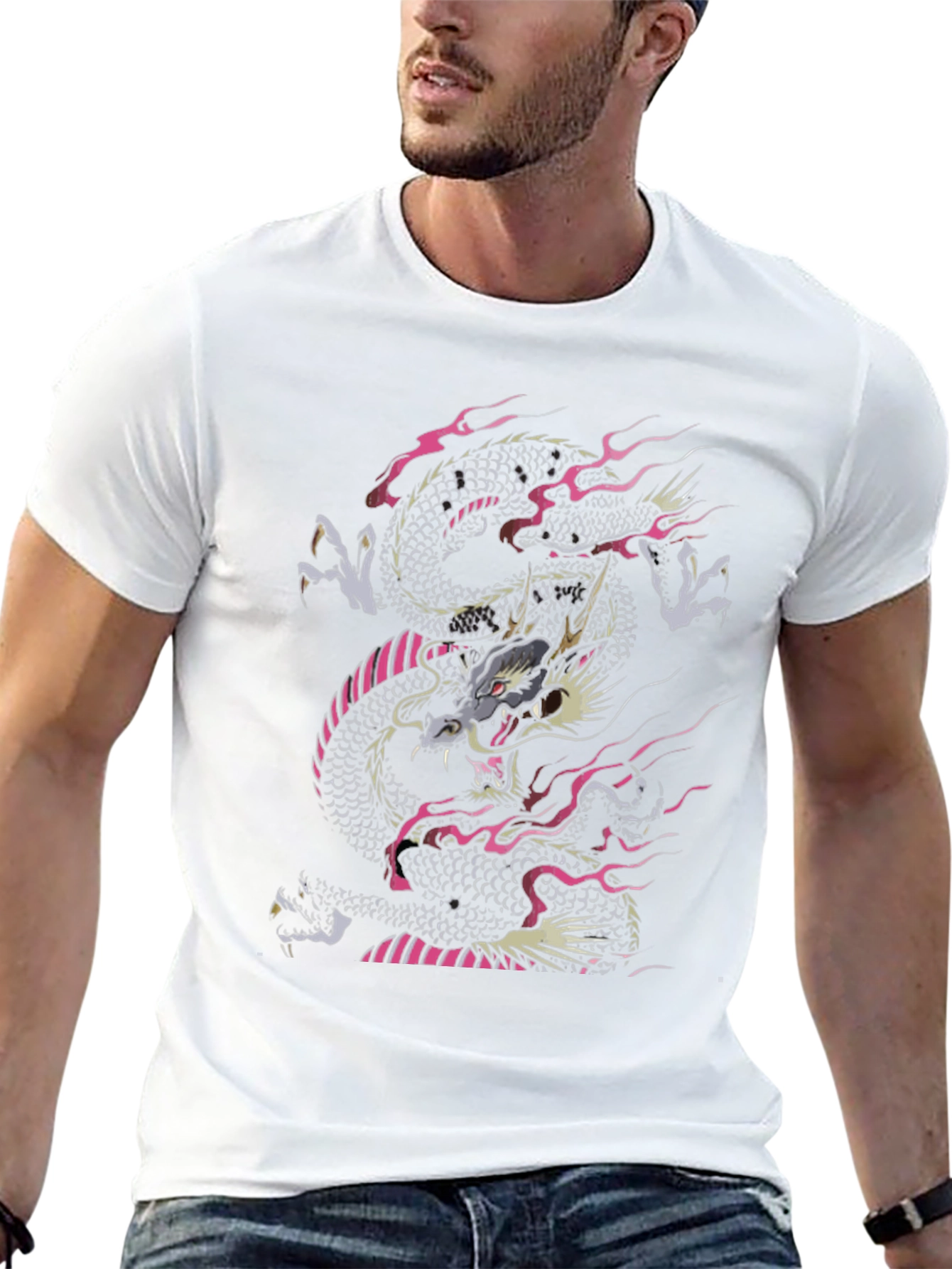 Dragon Print Black T-Shirt