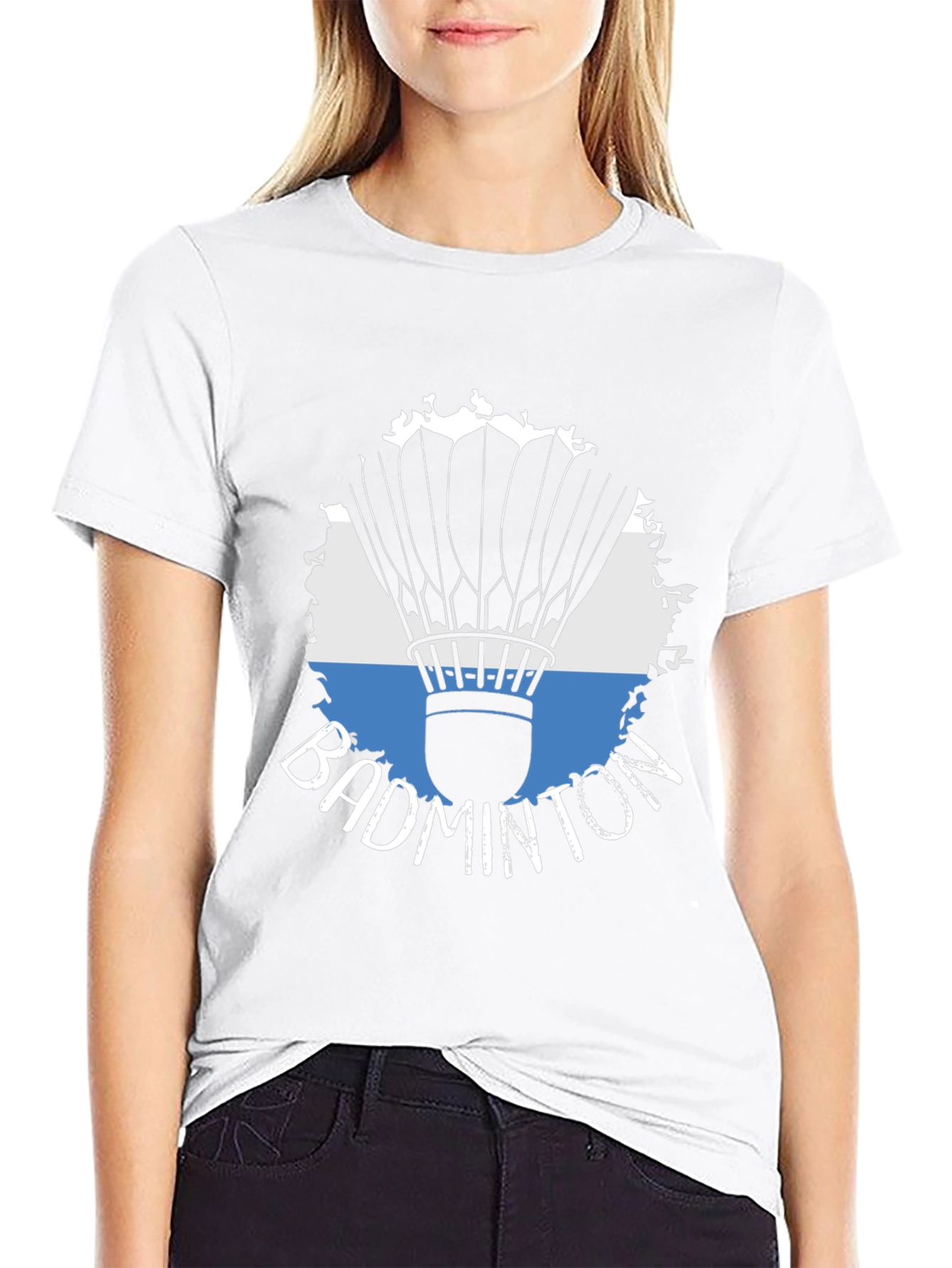 Badminton Shuttlecock Graphic Tee - Sporty Casual Style