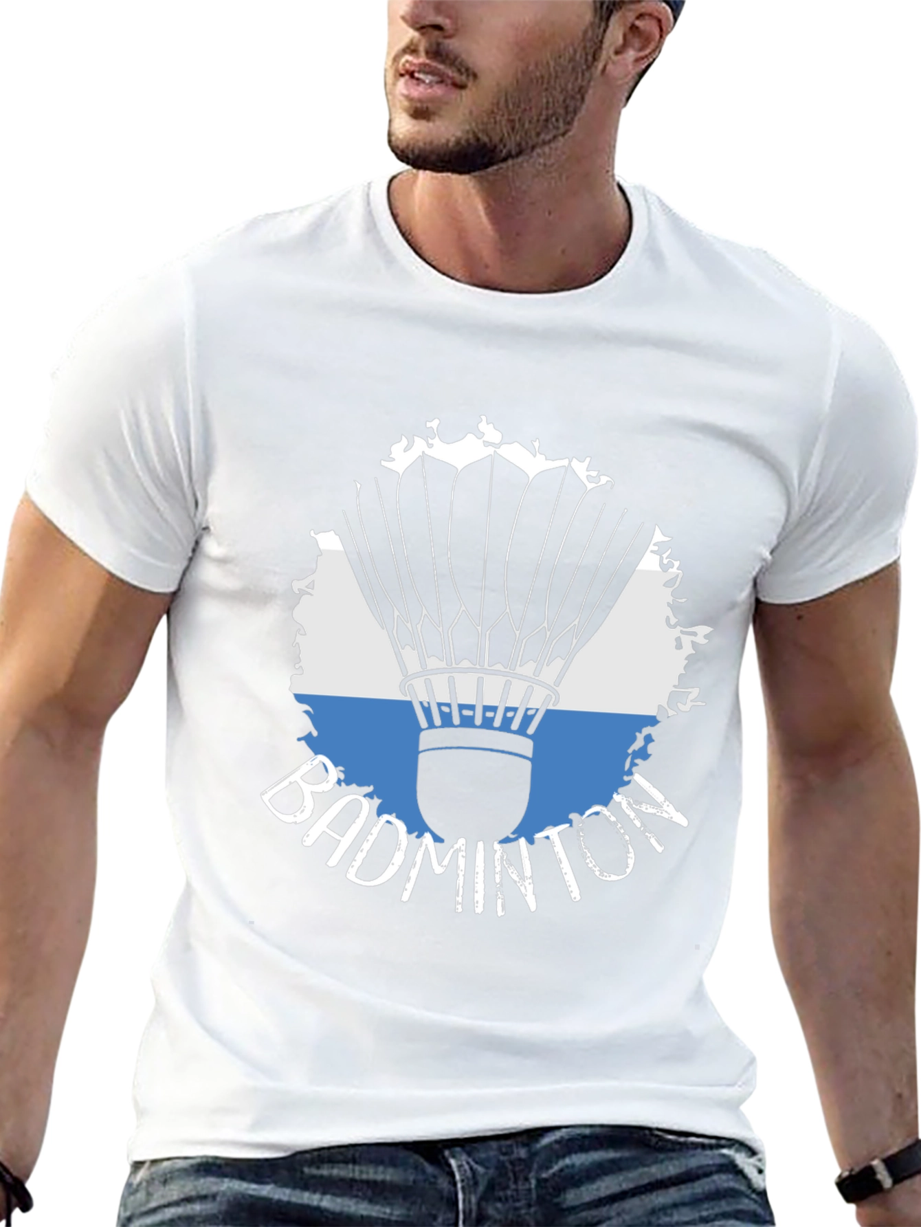 Badminton Shuttlecock Graphic Tee - Sporty Casual Style