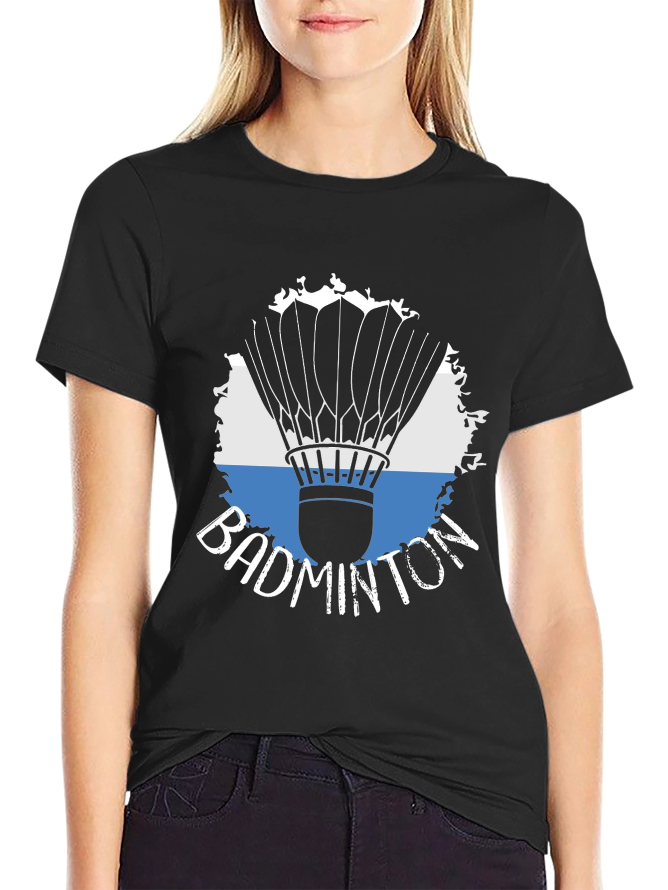 Badminton Shuttlecock Graphic Tee - Sporty Casual Style