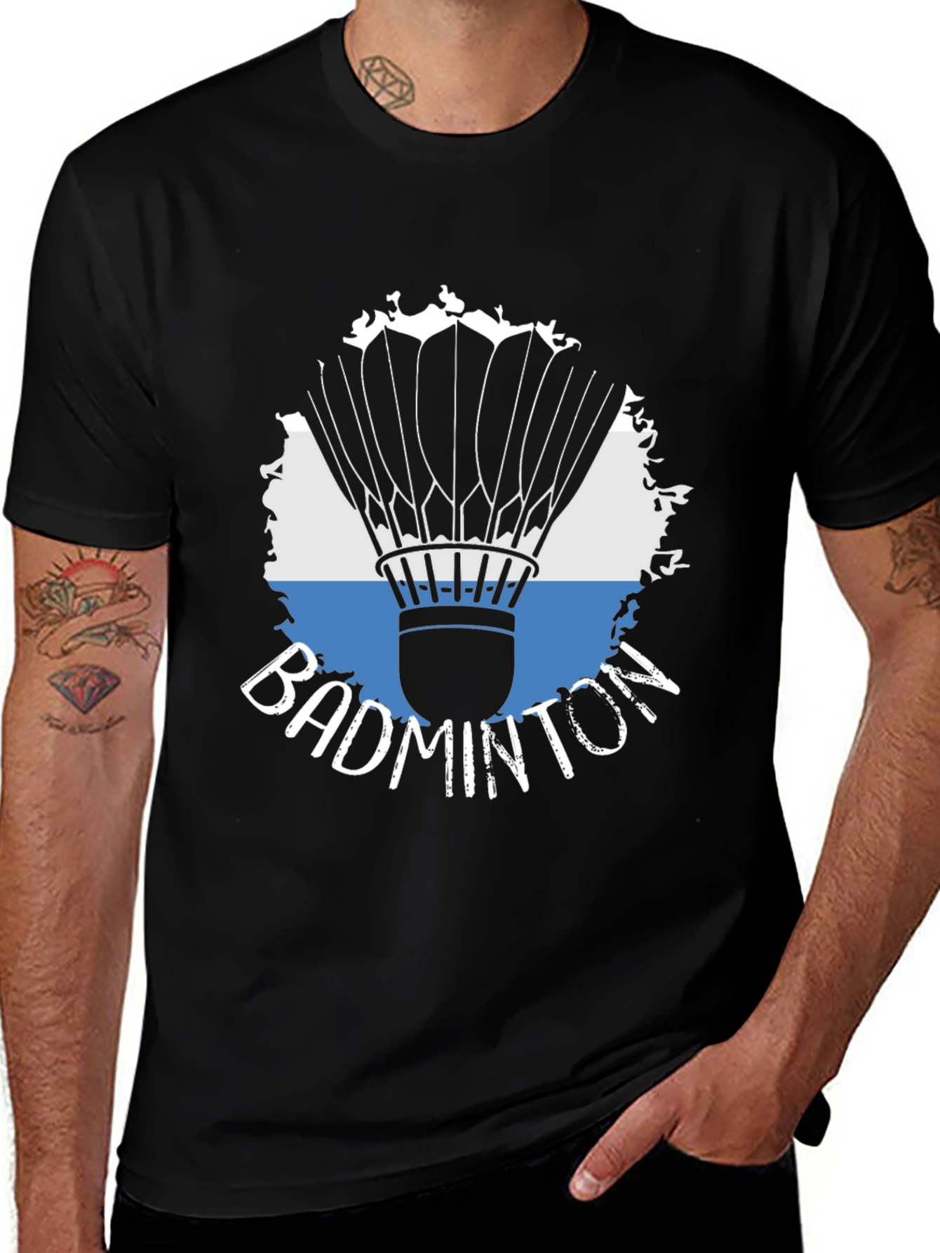 Badminton Shuttlecock Graphic Tee - Sporty Casual Style