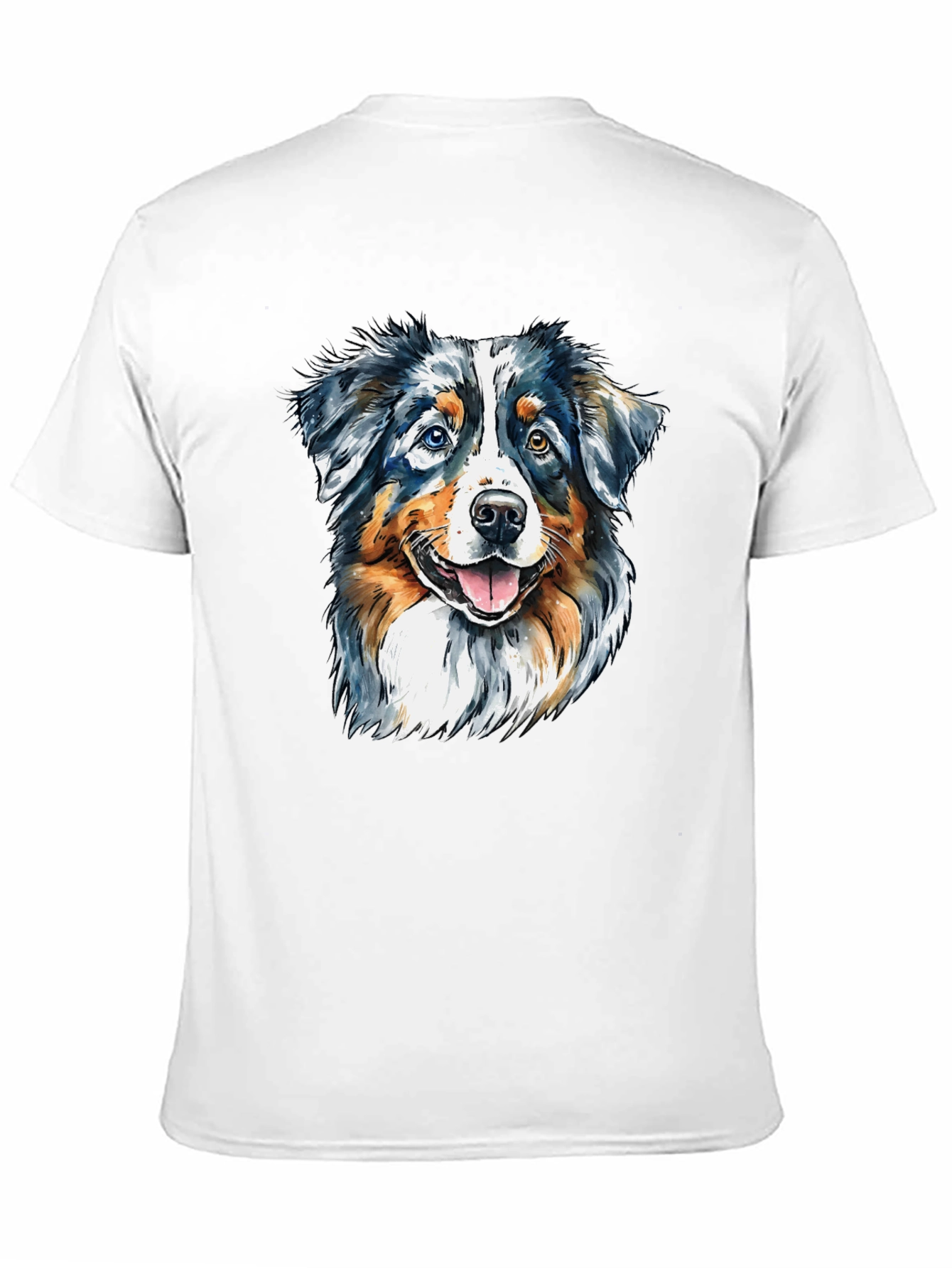 Dog Portrait Graphic Tee - Mens Black T-Shirt