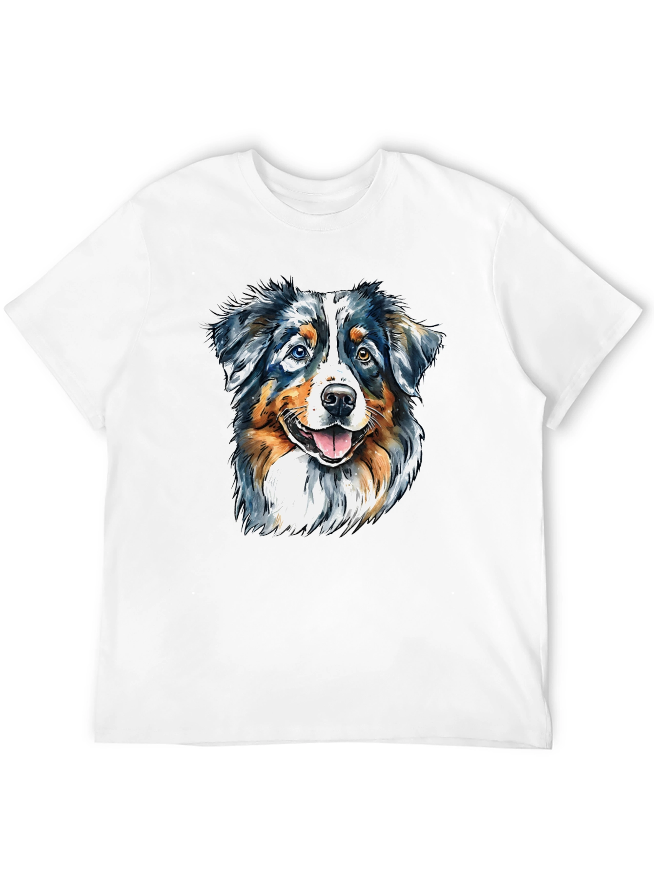 Dog Portrait Graphic Tee - Mens Black T-Shirt