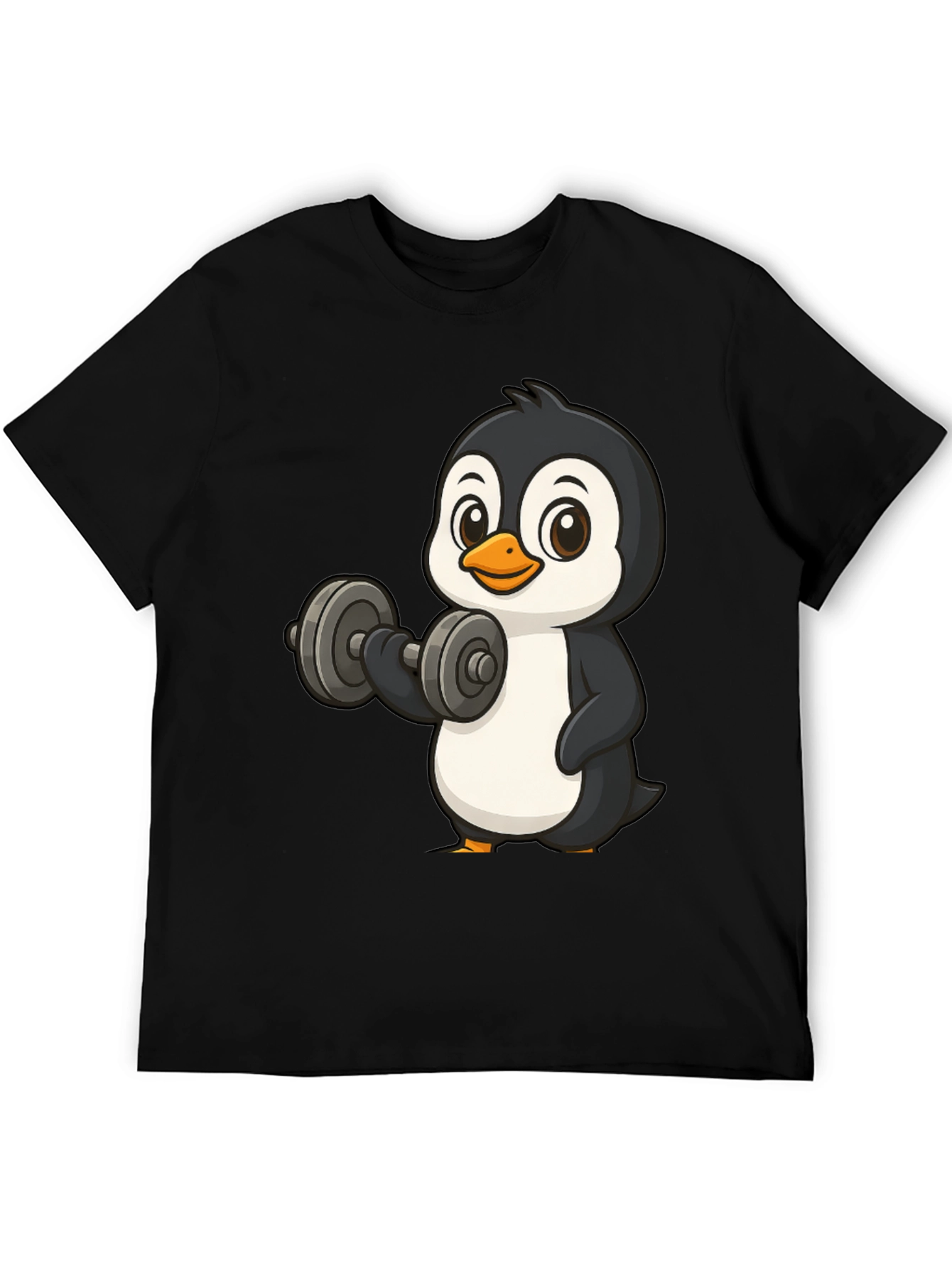 Workout Penguin Black T-Shirt
