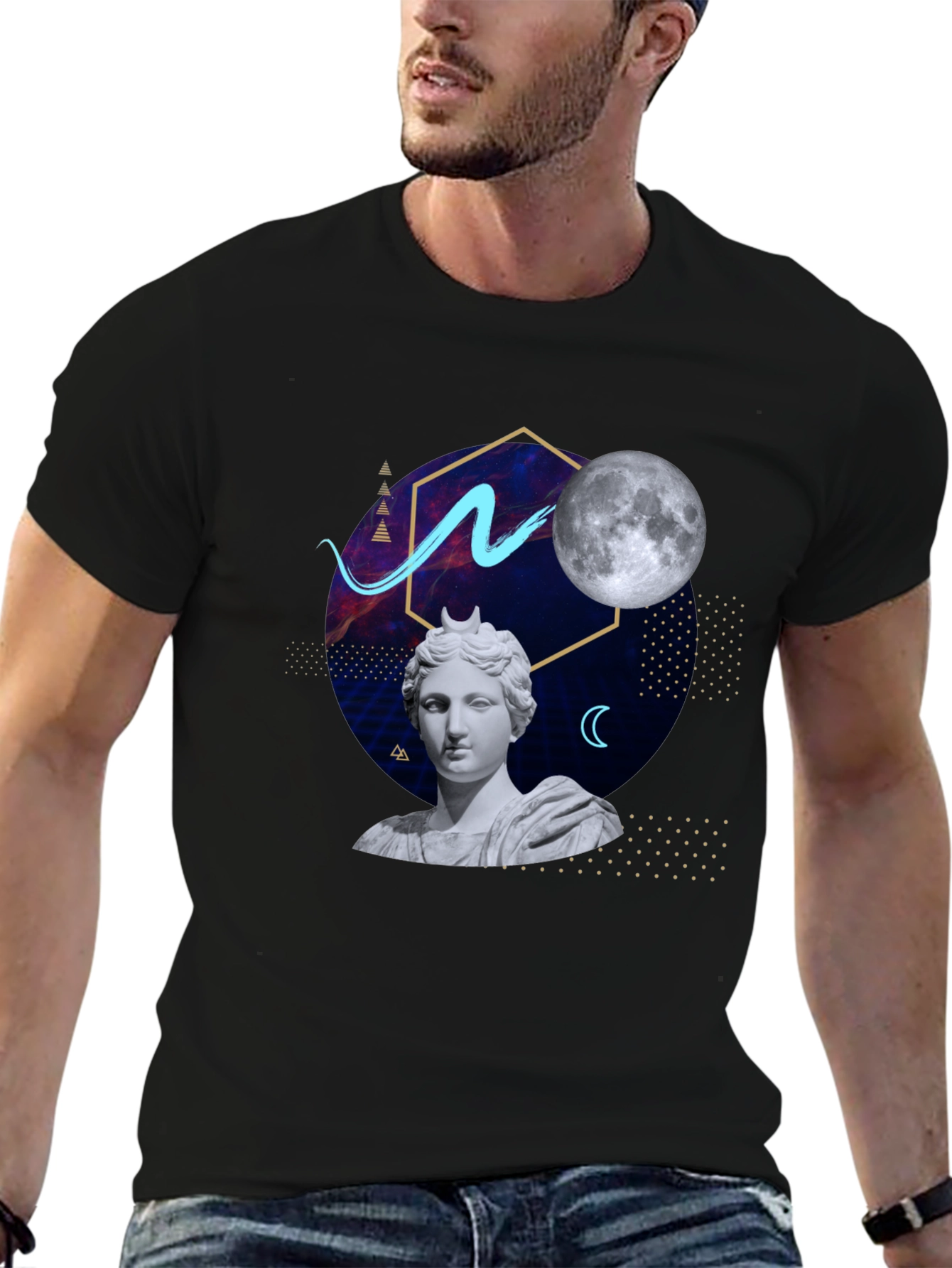 Artsy Graphic Tee - Moon Goddess Design