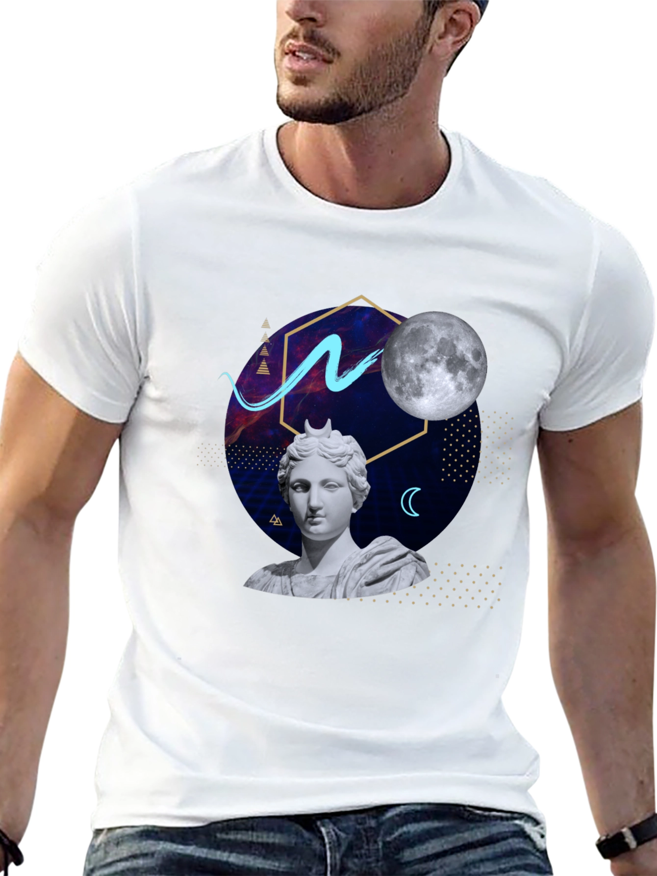 Artsy Graphic Tee - Moon Goddess Design