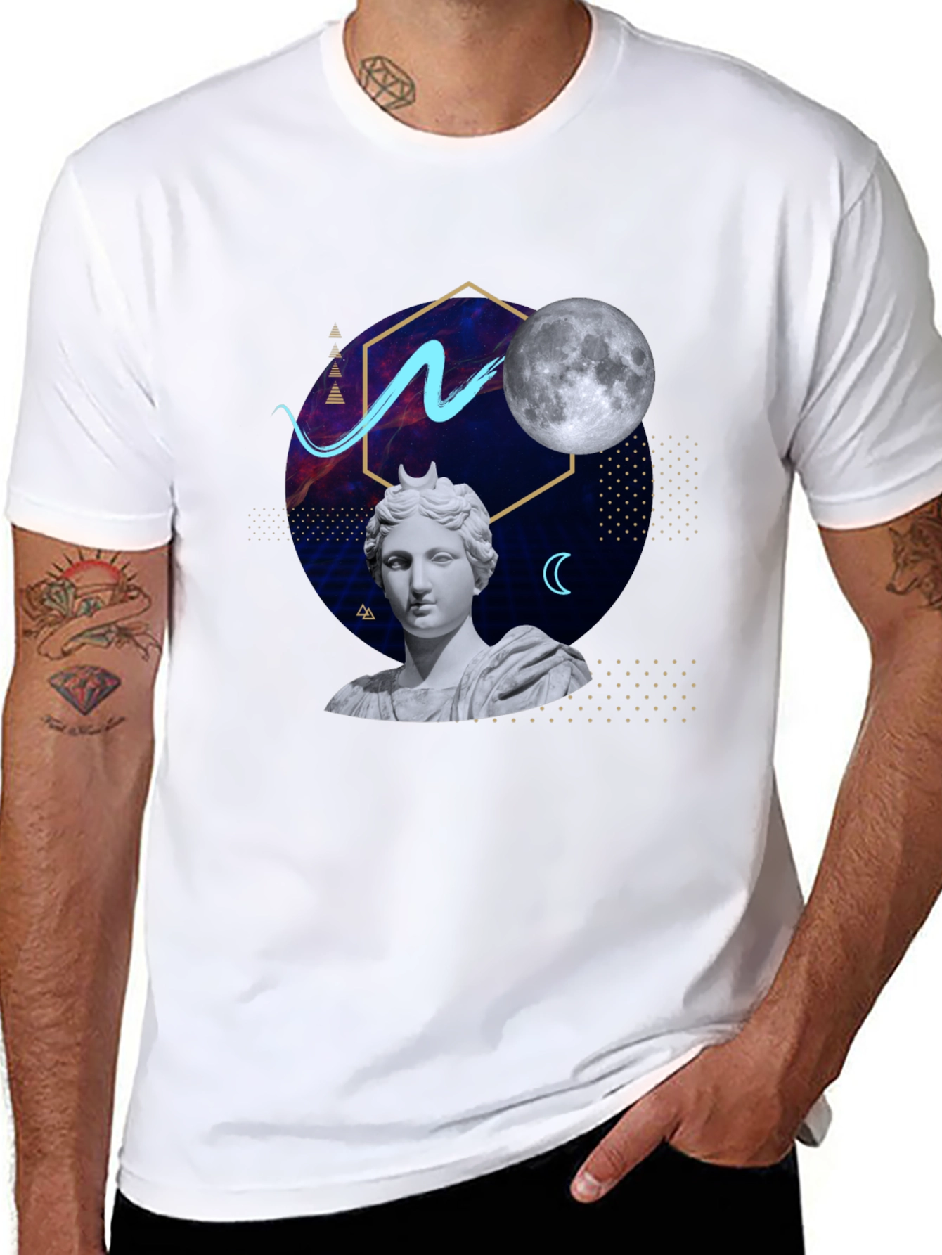 Artsy Graphic Tee - Moon Goddess Design