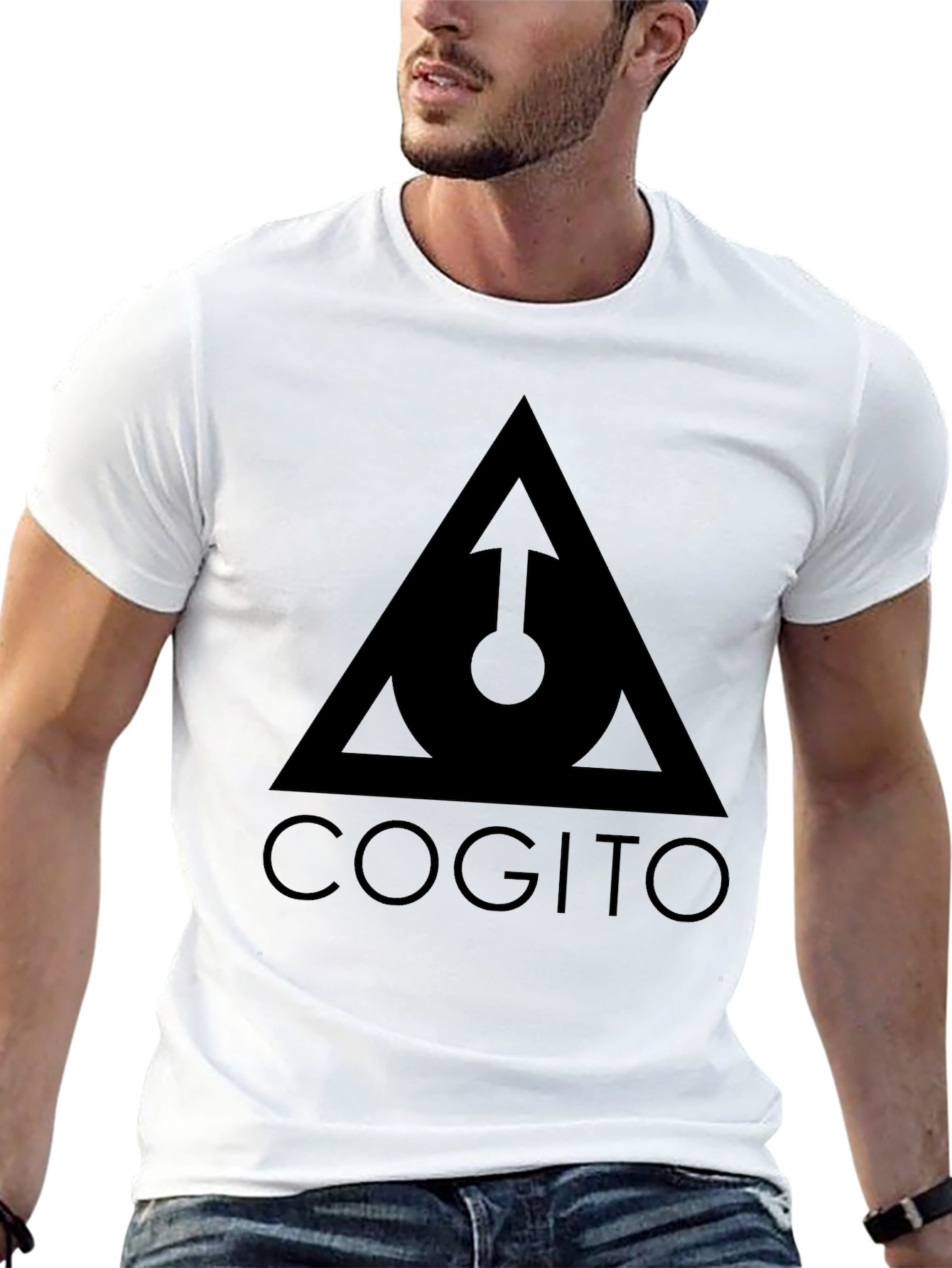 Cogito Triangle Graphic Tee - Modern Black T-Shirt