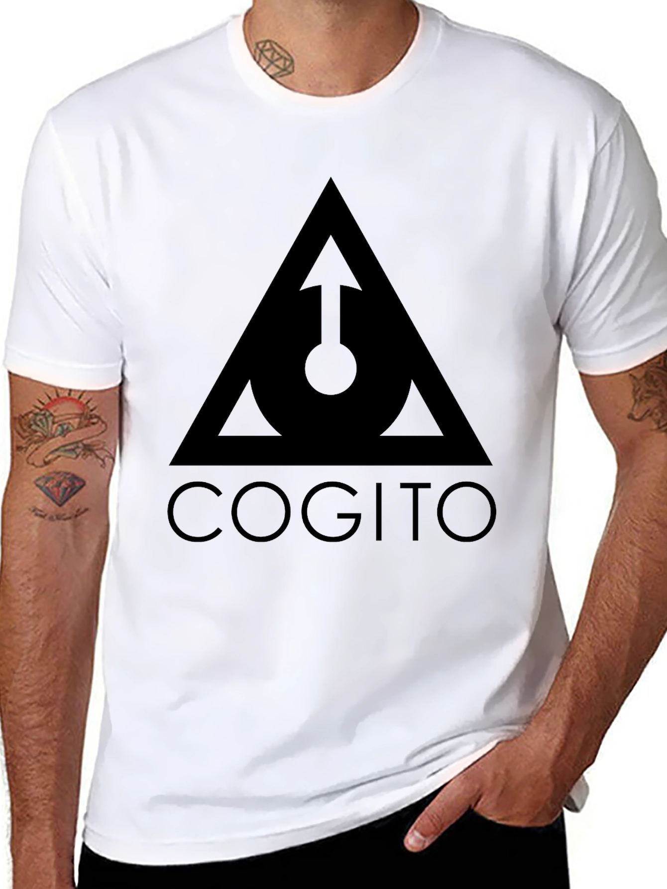Cogito Triangle Graphic Tee - Modern Black T-Shirt