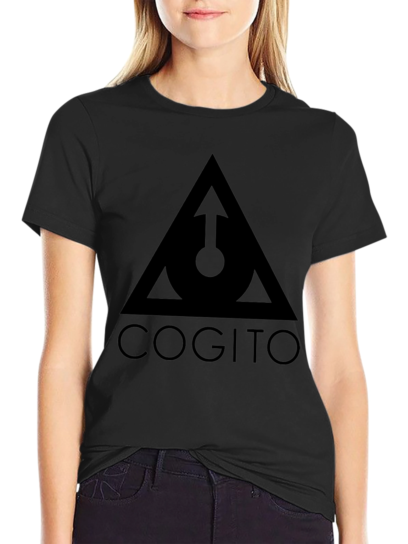 Cogito Triangle Graphic Tee - Modern Black T-Shirt