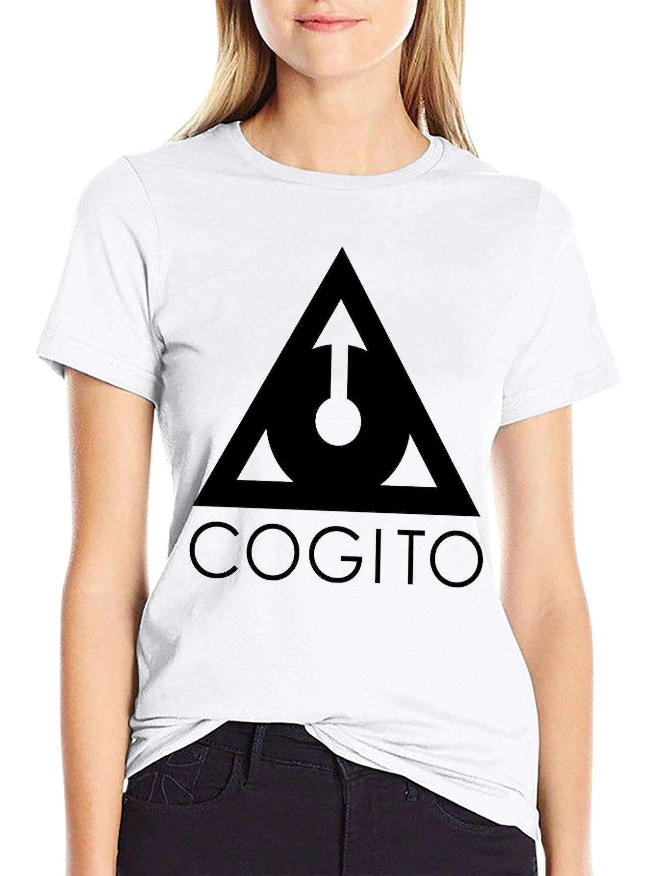 Cogito Triangle Graphic Tee - Modern Black T-Shirt