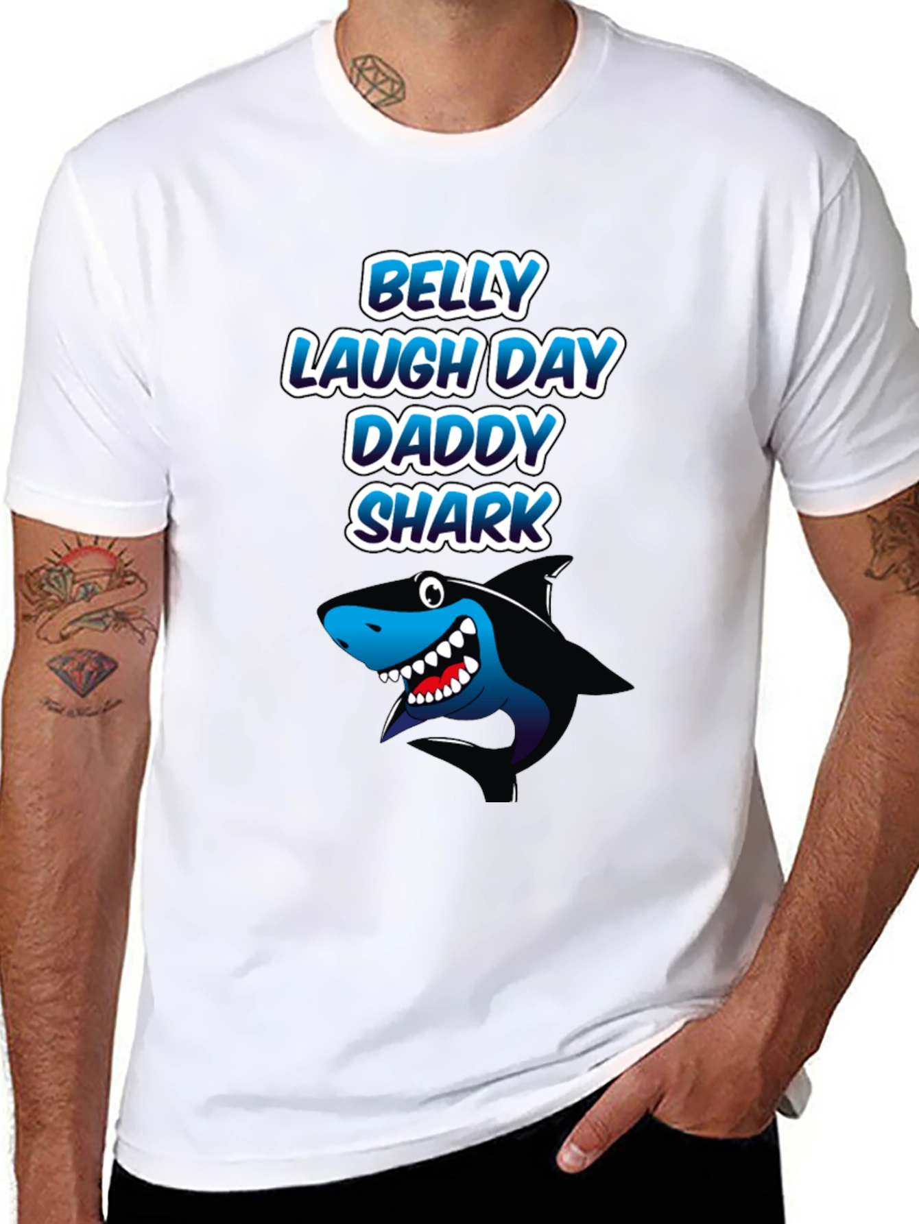 Daddy Shark T-Shirt - Belly Laugh Day Gift