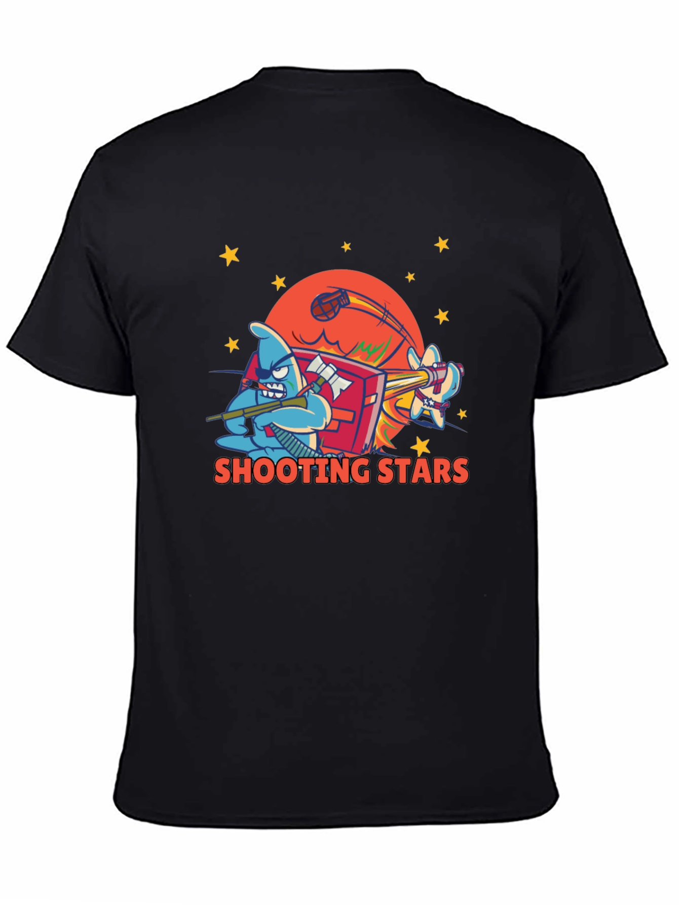 Shooting Stars Graphic Tee - Black