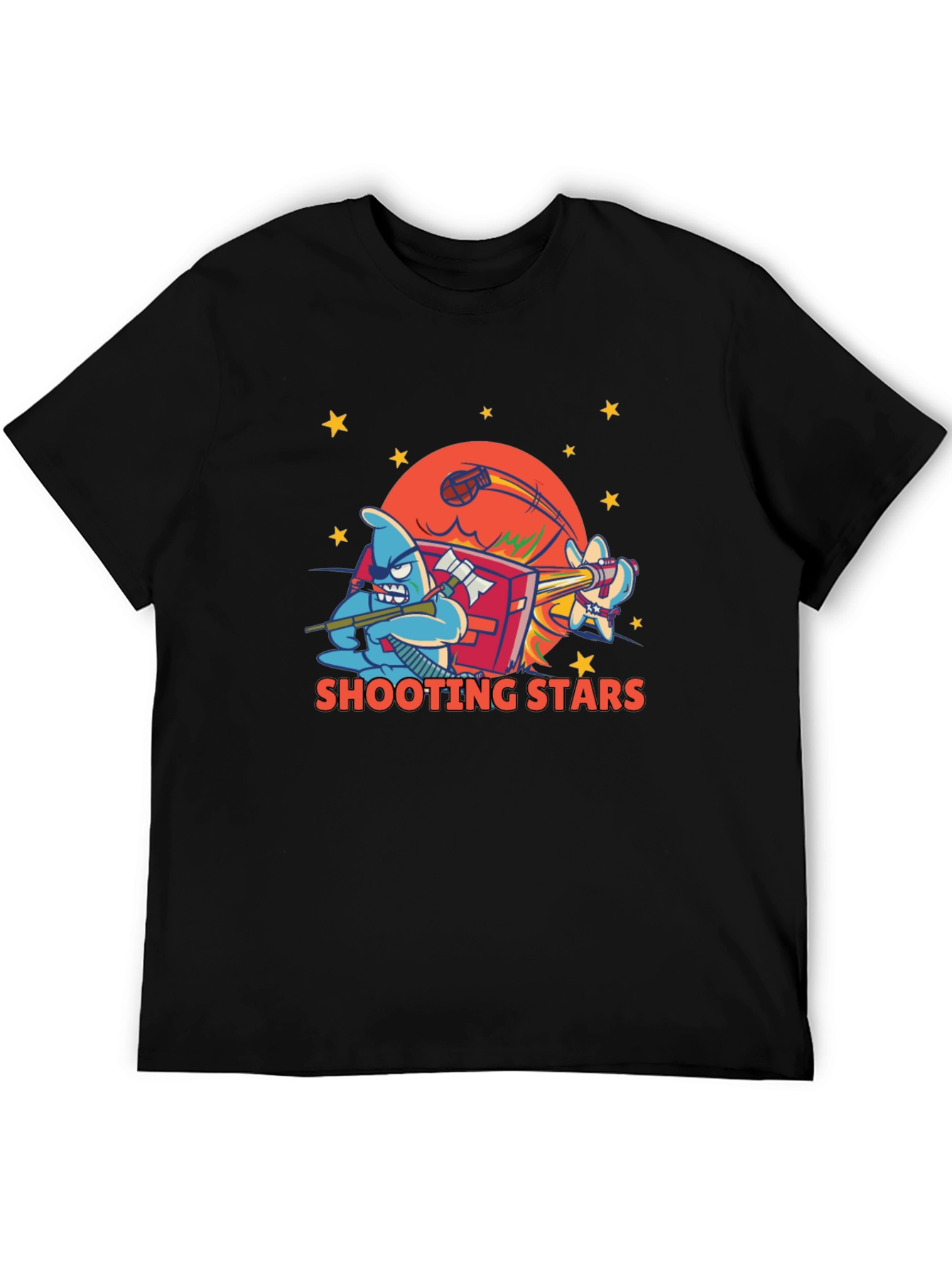 Shooting Stars Graphic Tee - Black