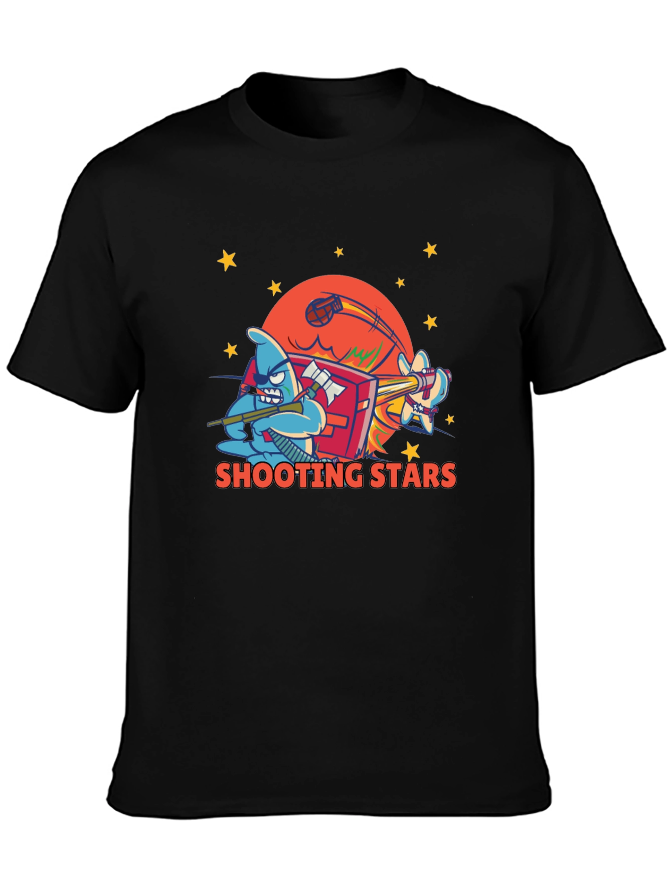 Shooting Stars Graphic Tee - Black