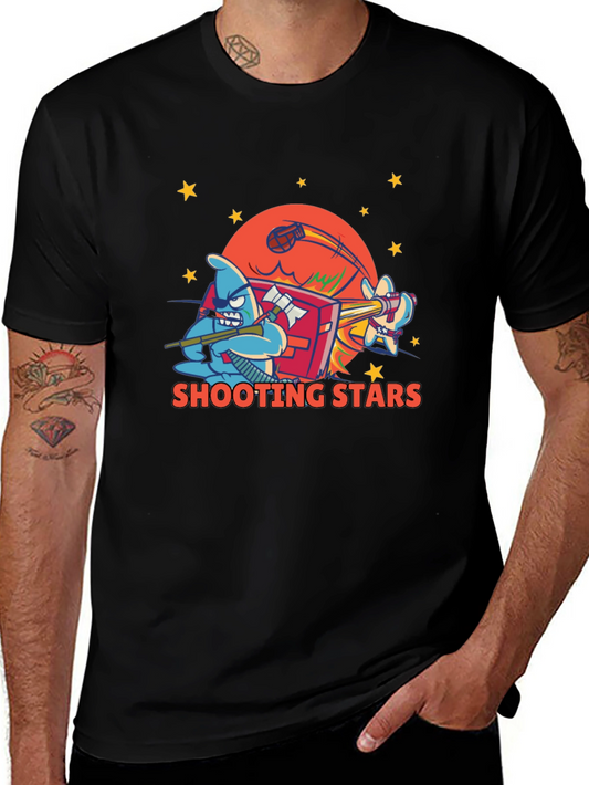 Shooting Stars Graphic Tee - Black