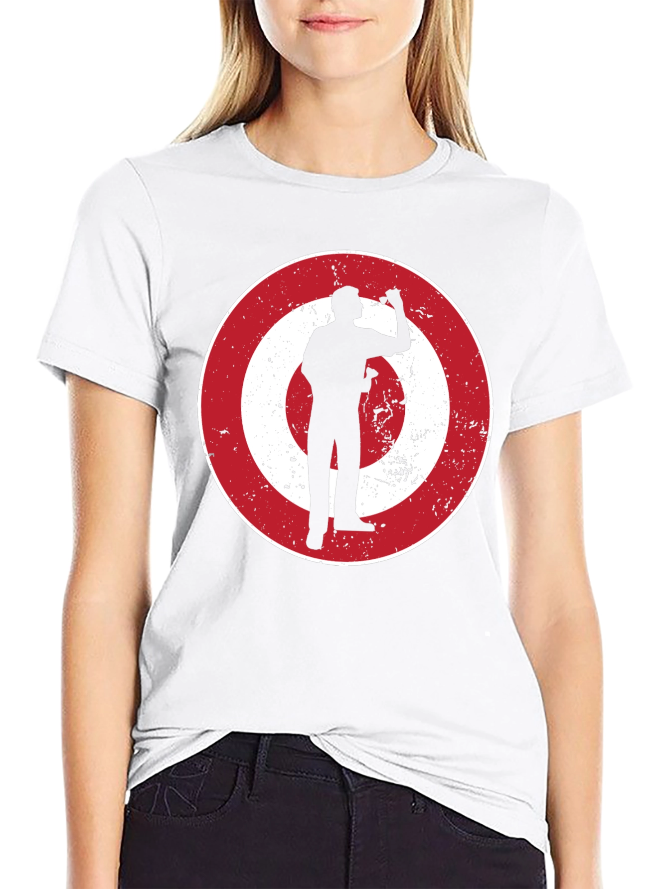 Darts Player Graphic Tee - Bullseye Design