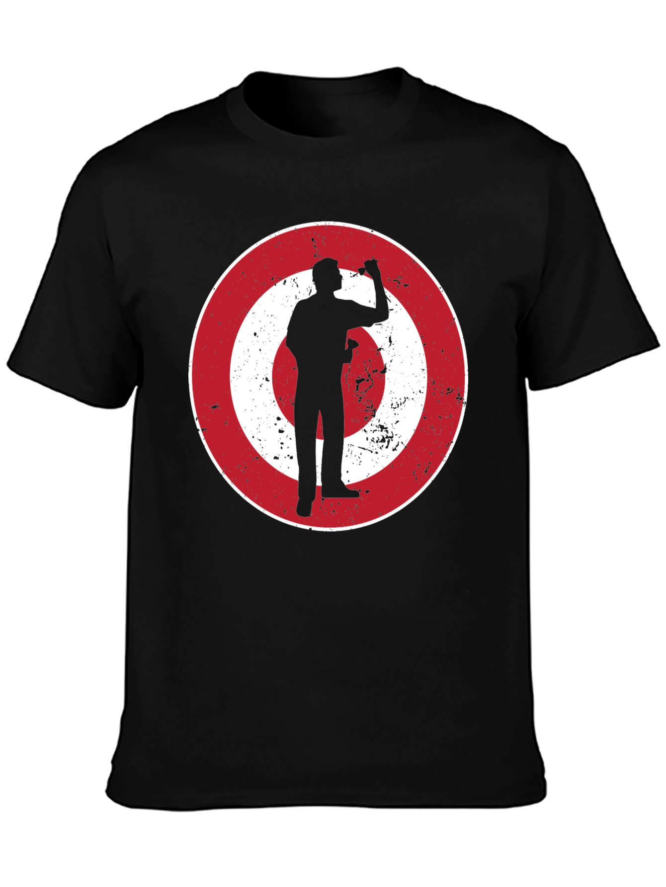 Darts Player Graphic Tee - Bullseye Design