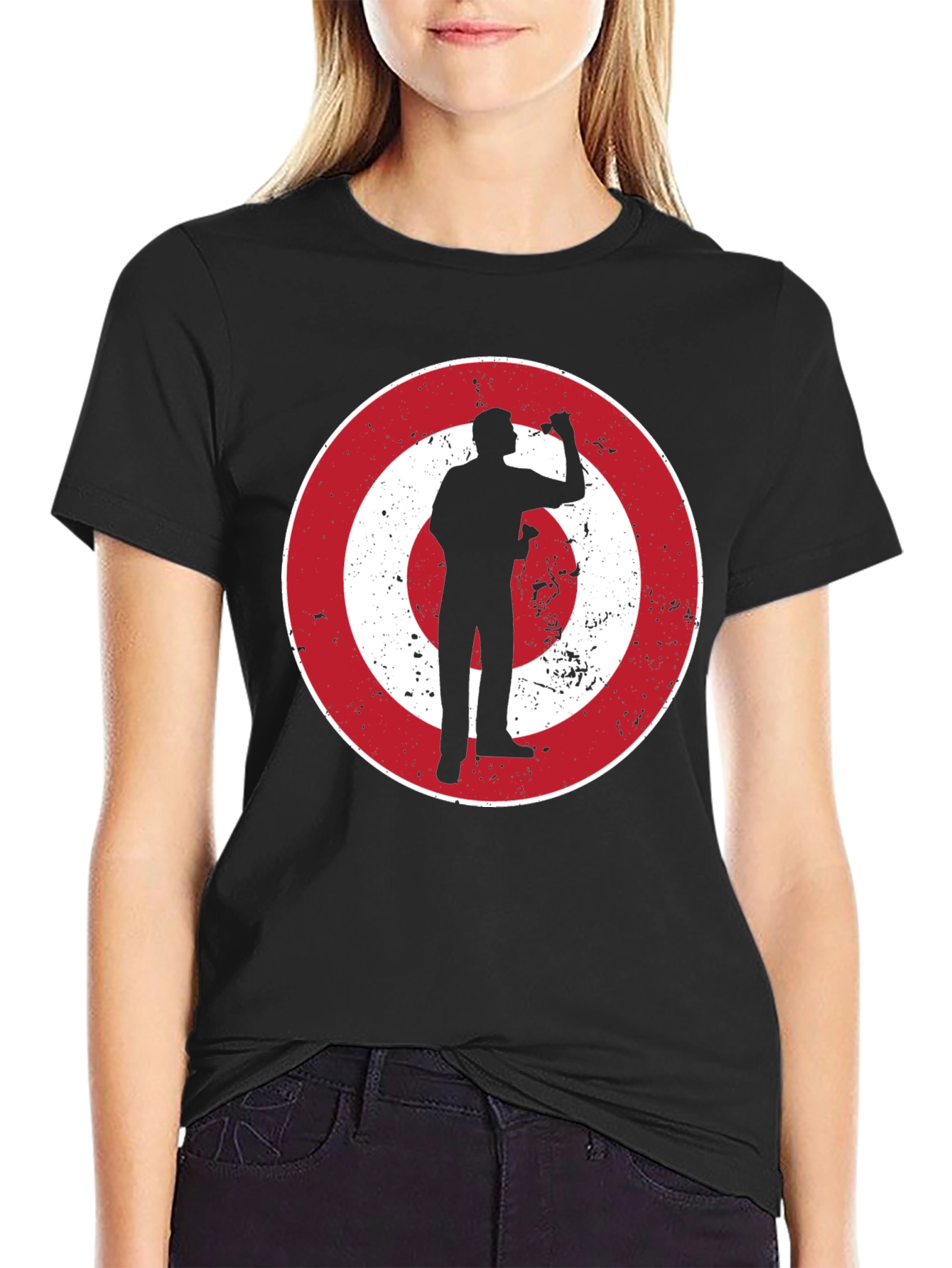 Darts Player Graphic Tee - Bullseye Design