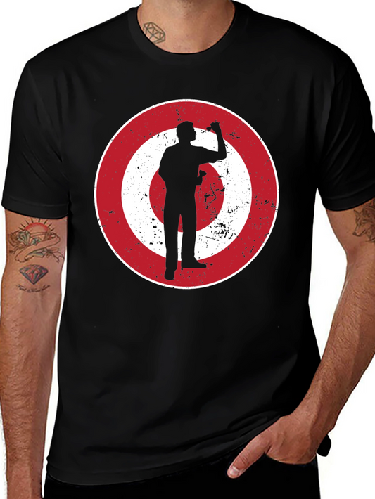 Darts Player Graphic Tee - Bullseye Design