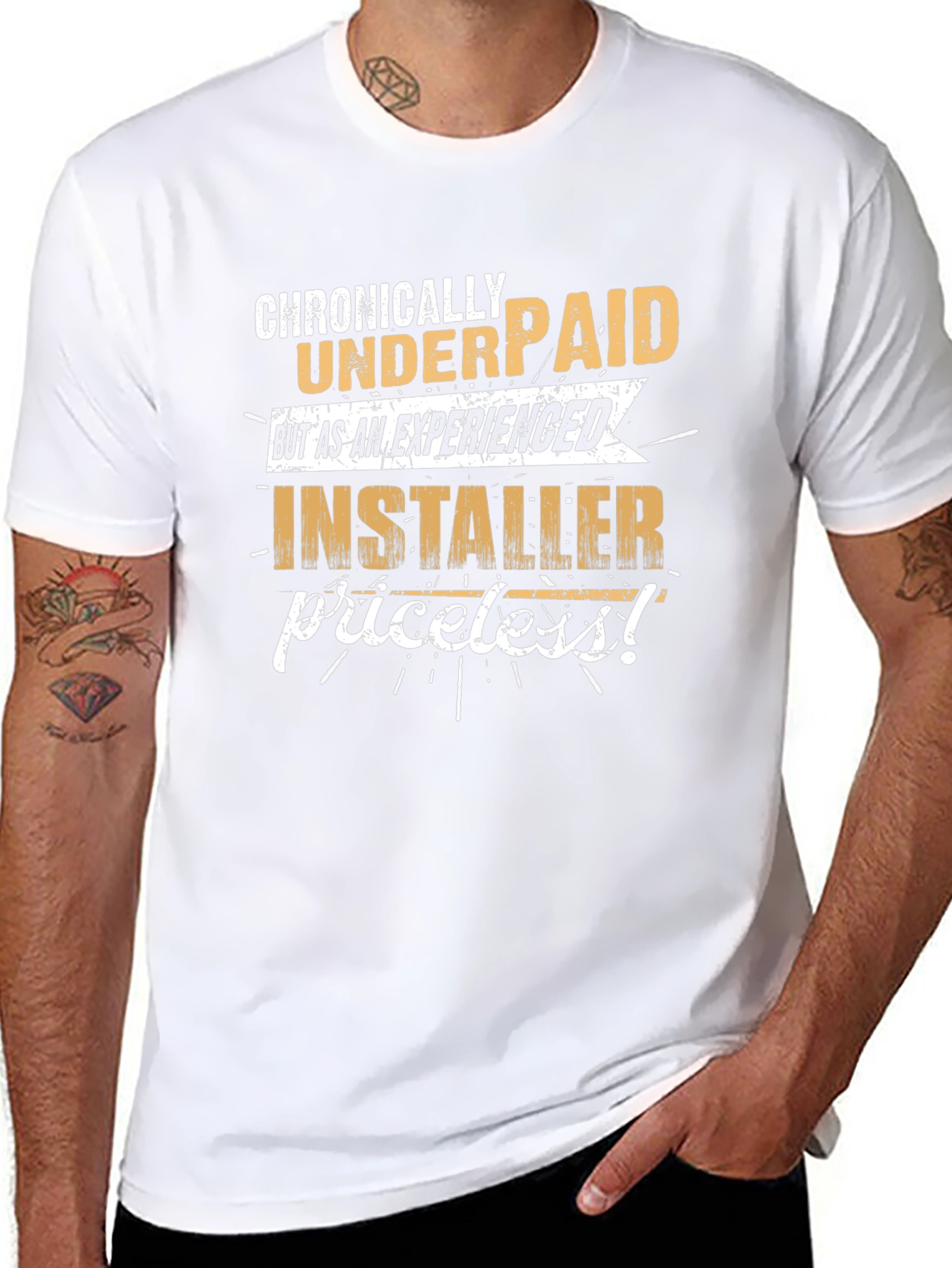 Chronically Underpaid Installer Graphic T-Shirt