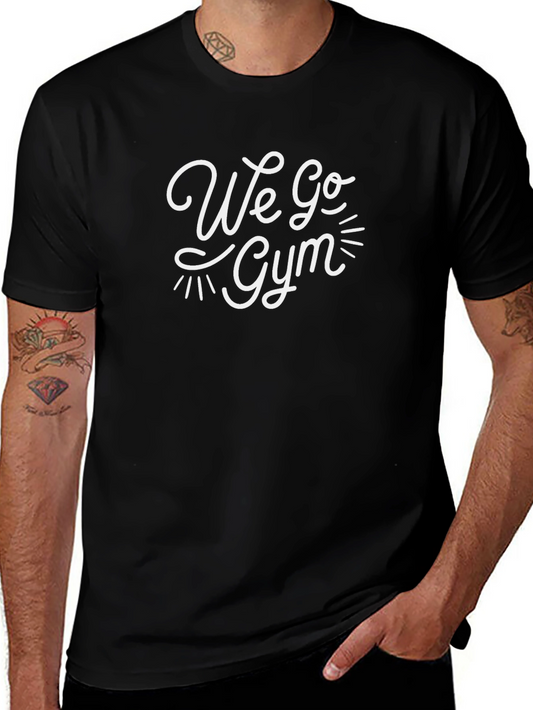 We Go Gym Black Graphic Tee