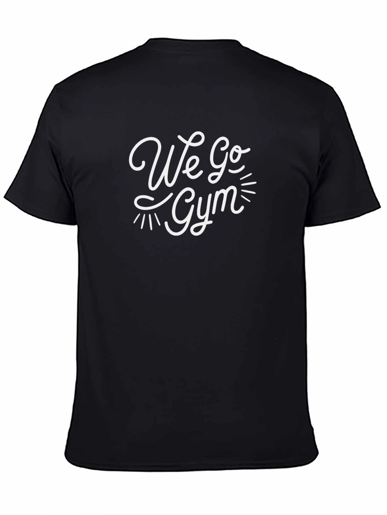 We Go Gym Black Graphic Tee