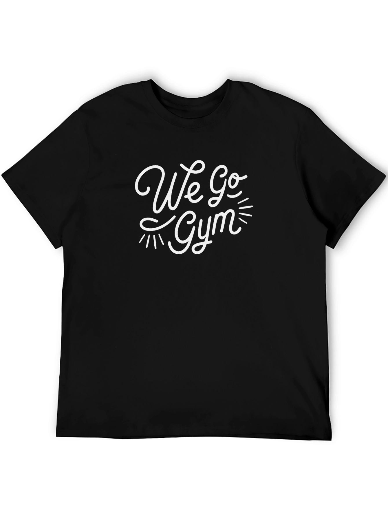 We Go Gym Black Graphic Tee