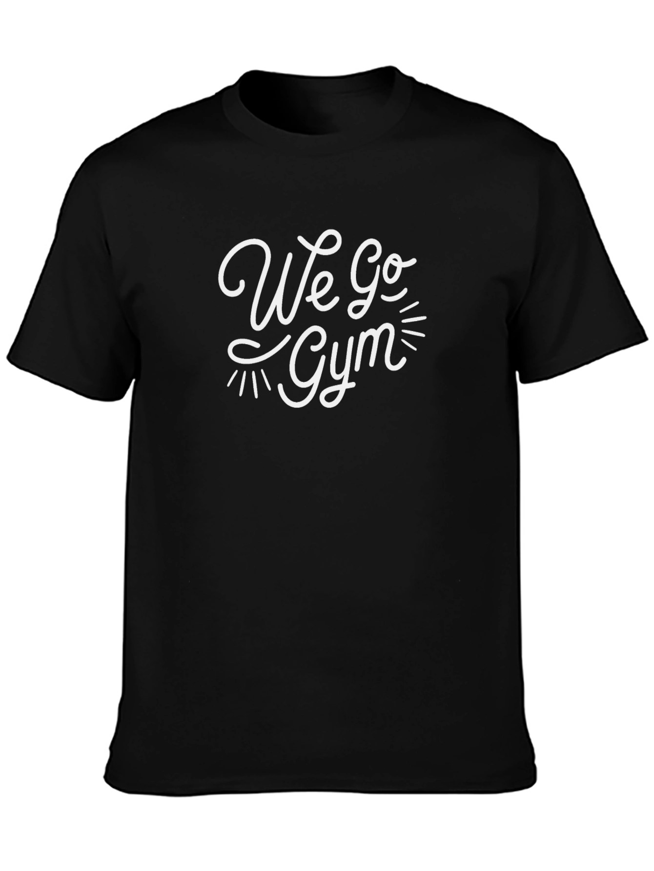 We Go Gym Black Graphic Tee