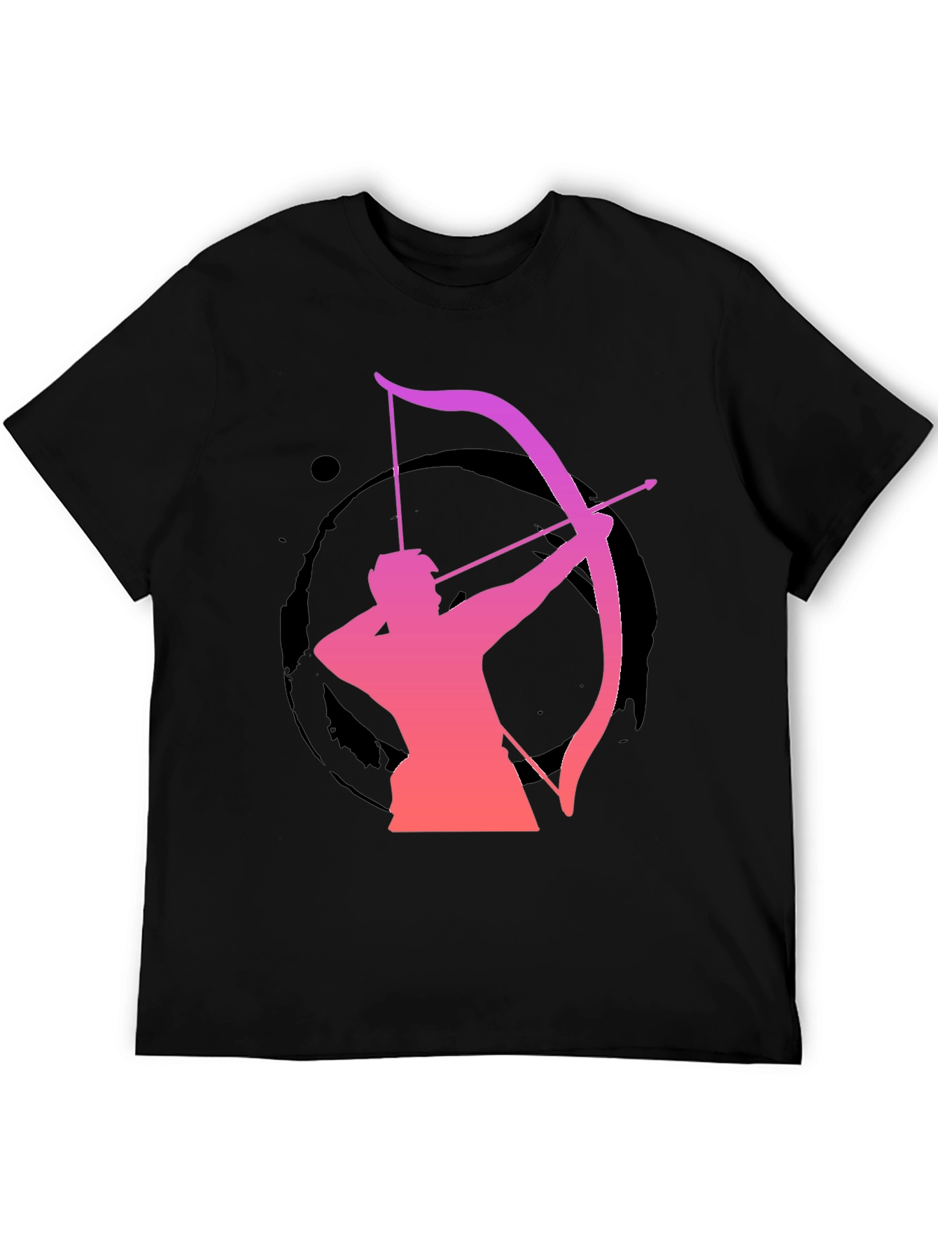 Archery Silhouette Graphic T-Shirt - Black