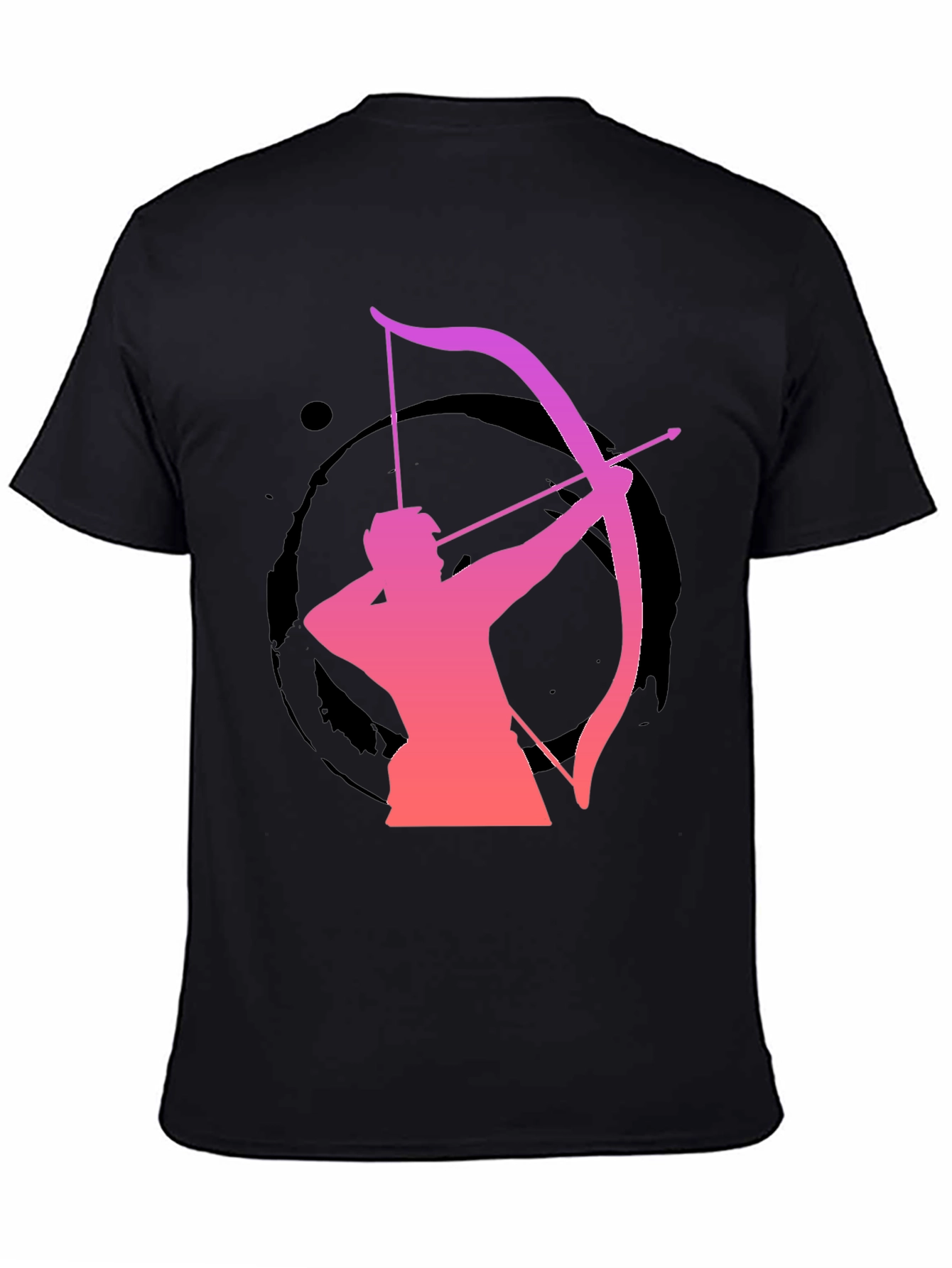 Archery Silhouette Graphic T-Shirt - Black