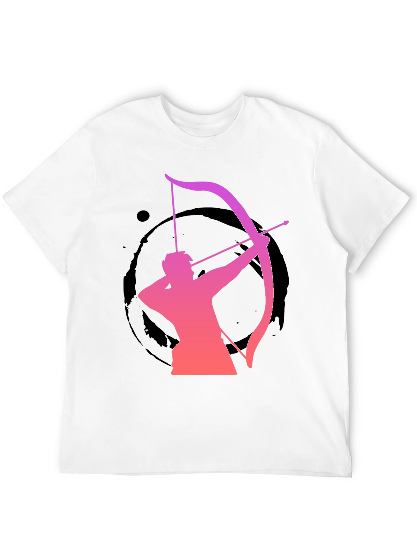 Archery Silhouette Graphic T-Shirt - Black