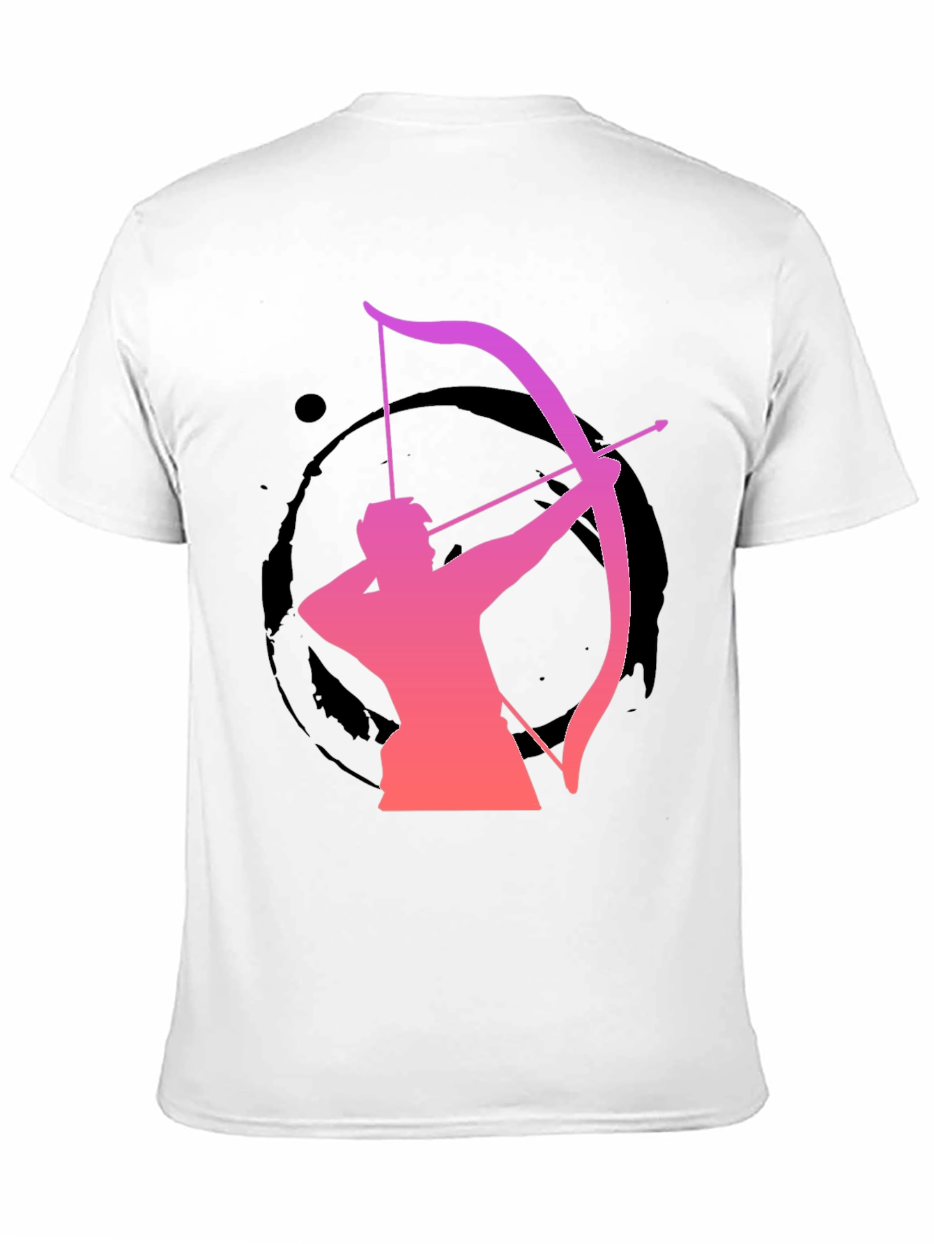 Archery Silhouette Graphic T-Shirt - Black