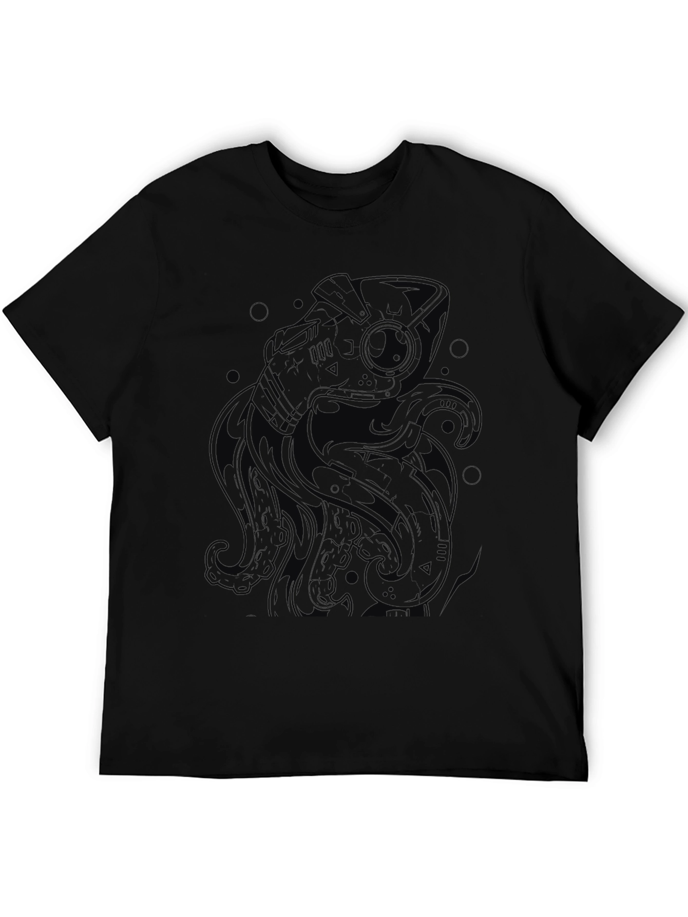 Cosmic Octopus Black T-Shirt