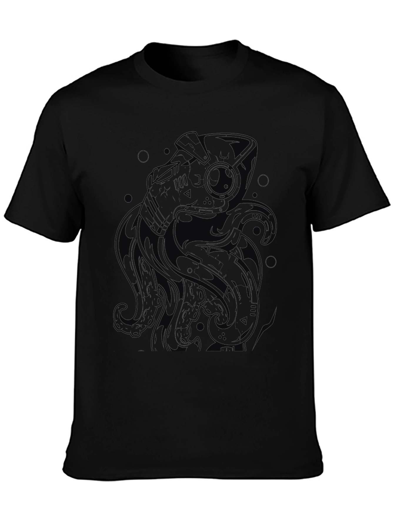 Cosmic Octopus Black T-Shirt