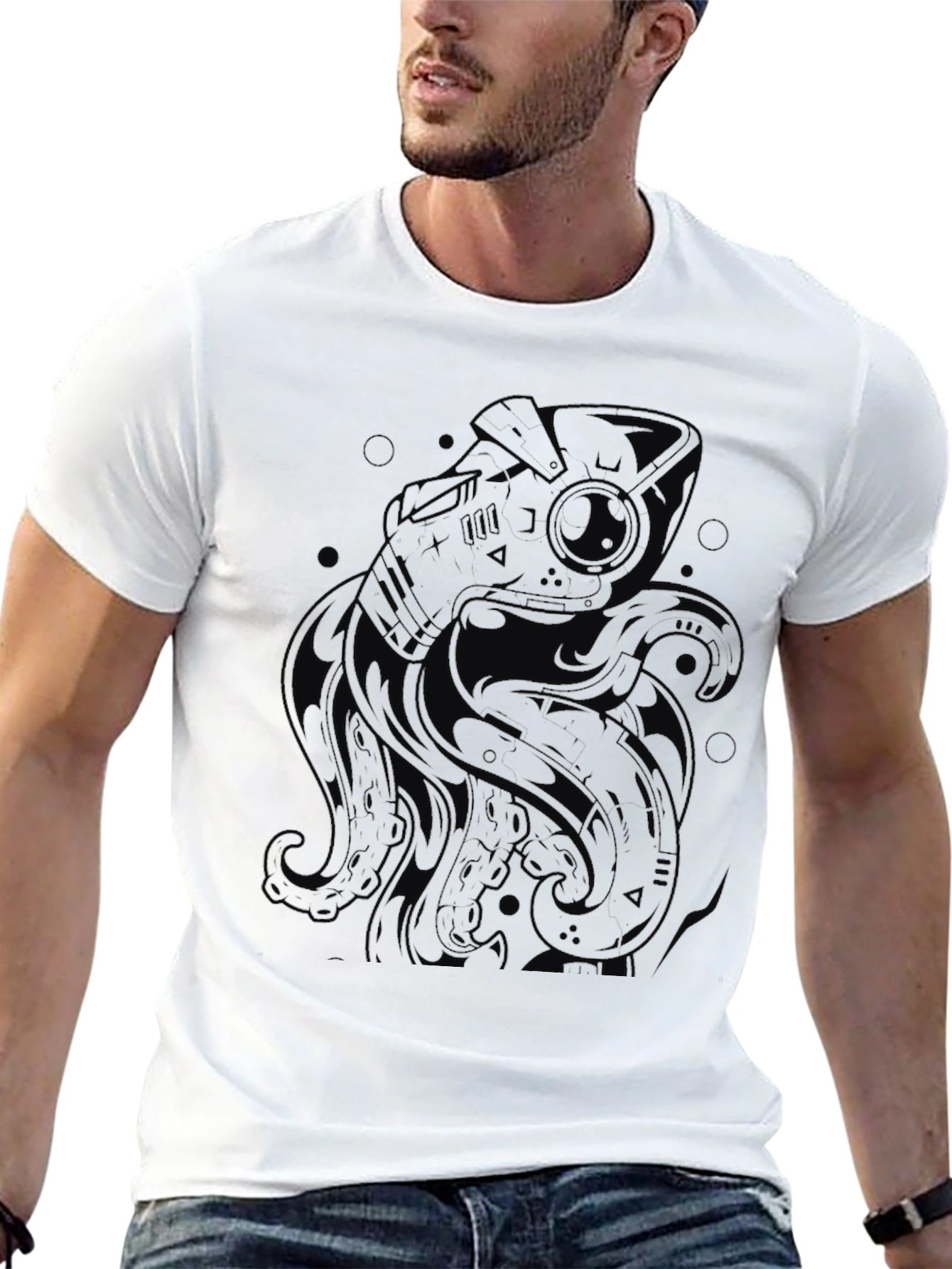 Cosmic Octopus Black T-Shirt