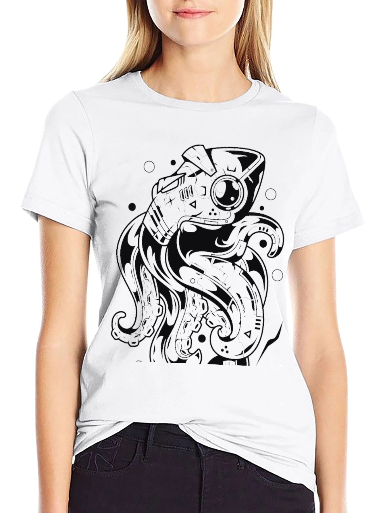 Cosmic Octopus Black T-Shirt